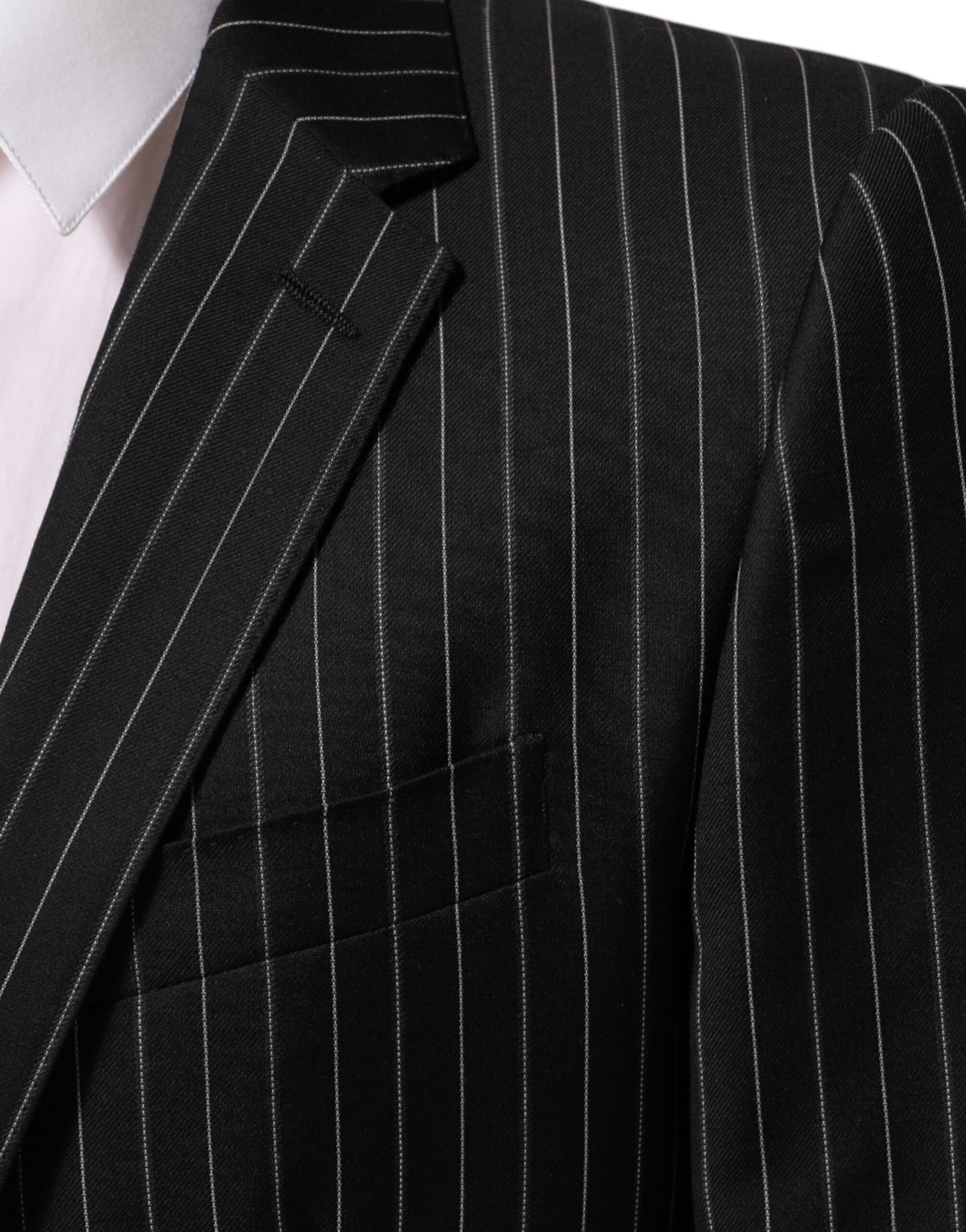 Dolce & Gabbana Dark Gray Stripes MARTINI 1 Button Suit Men's Blazer
