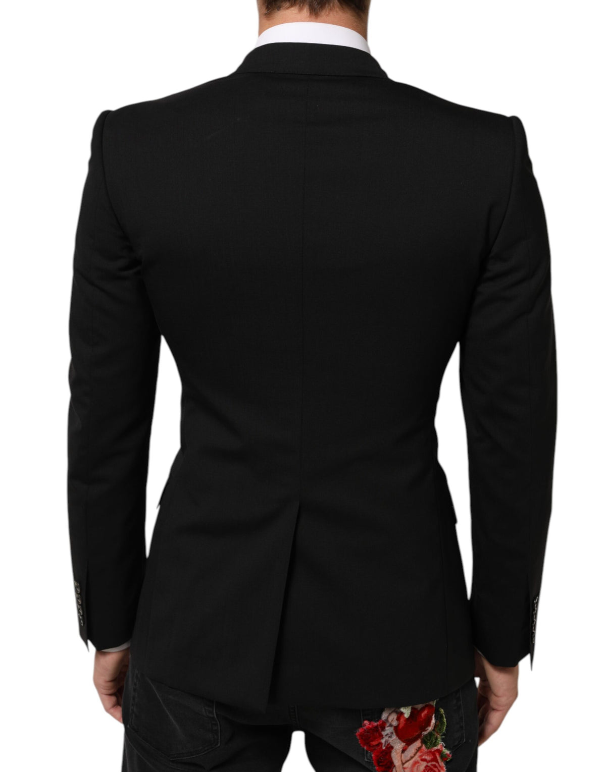 Dolce & Gabbana Black SICILIA Double Breasted Jacket Men's Blazer