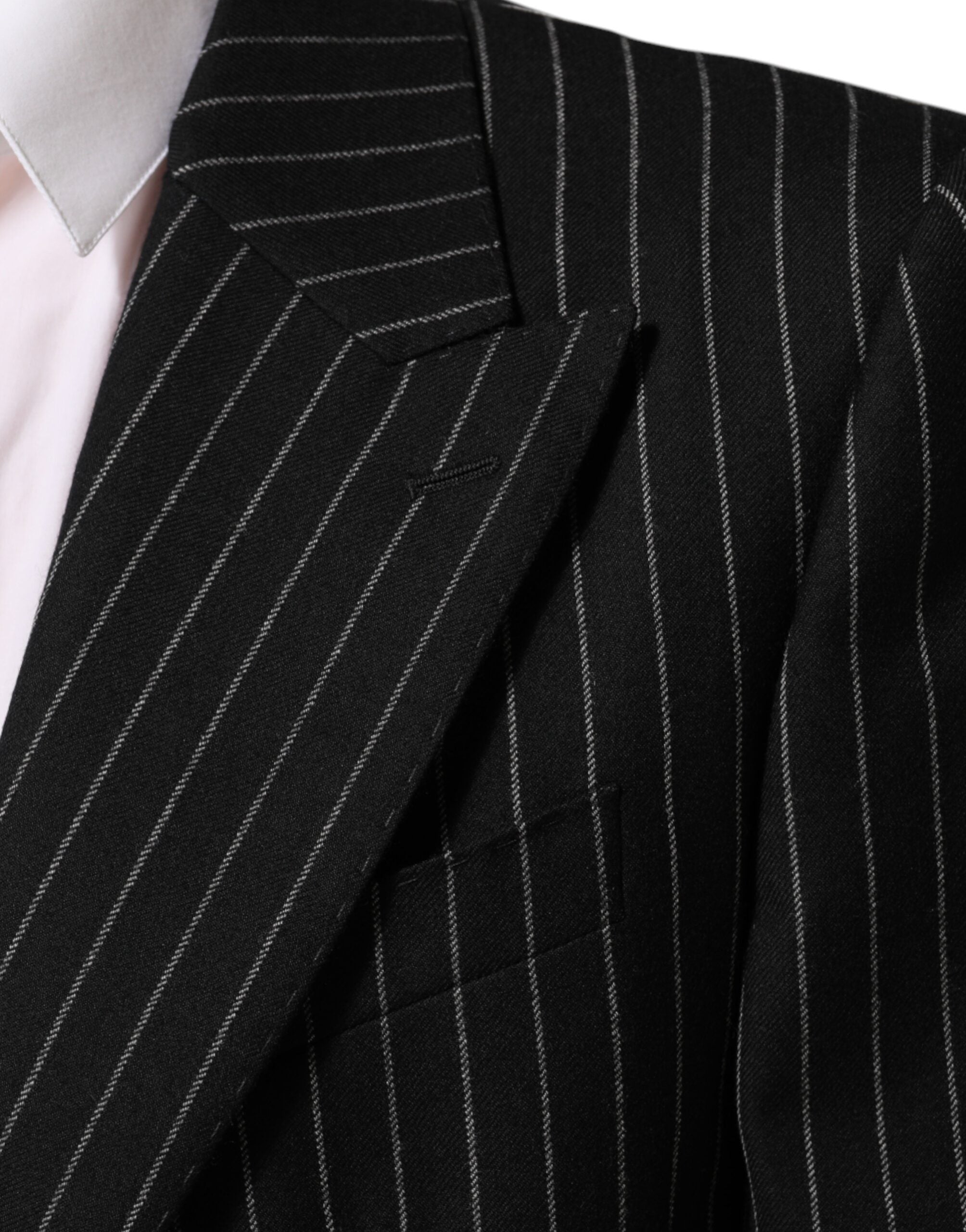 Dolce & Gabbana Dark Gray Stripes 2 Buttons Suit Jacket Men's Blazer