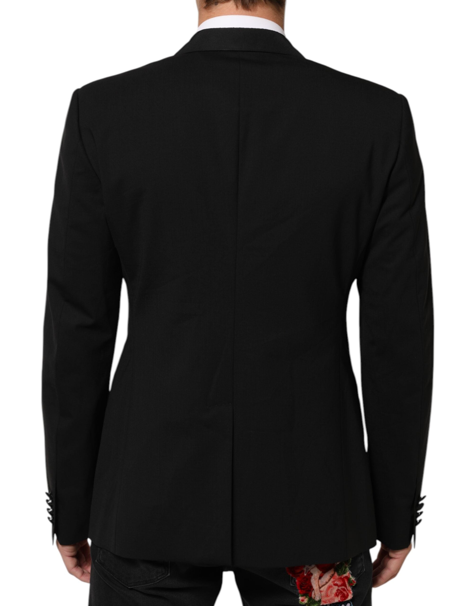 Dolce & Gabbana Black Wool 2 Buttons Suit Men Jacket Men's Blazer