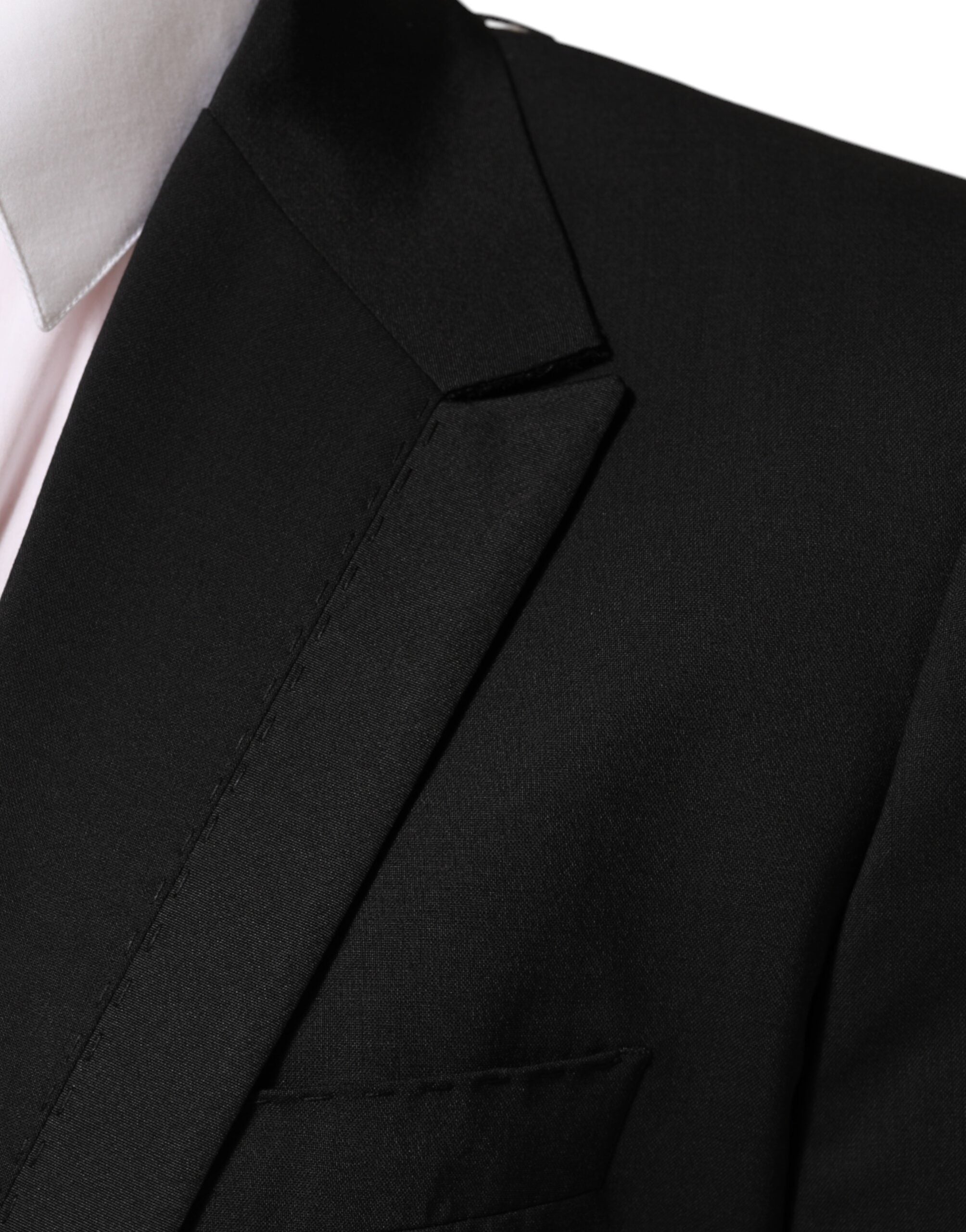 Dolce & Gabbana Black Wool 2 Buttons Suit Men Jacket Men's Blazer