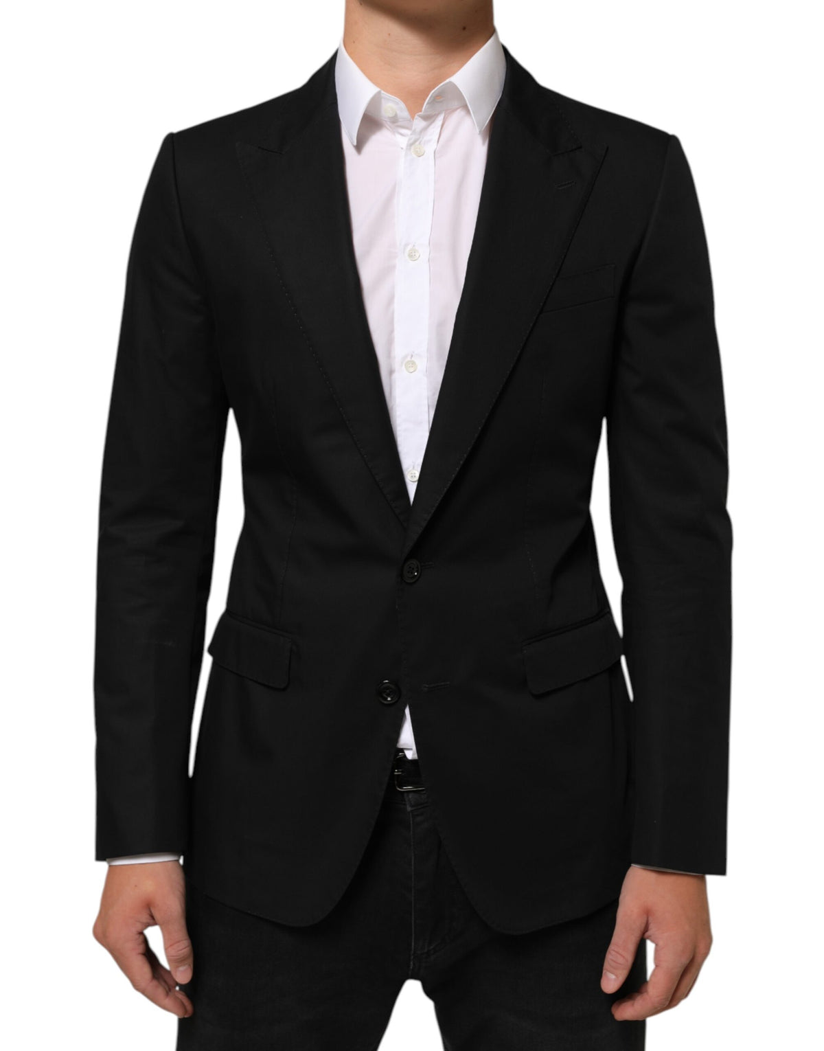 Dolce & Gabbana Black Wool 2 Buttons Suit Men Jacket Men's Blazer