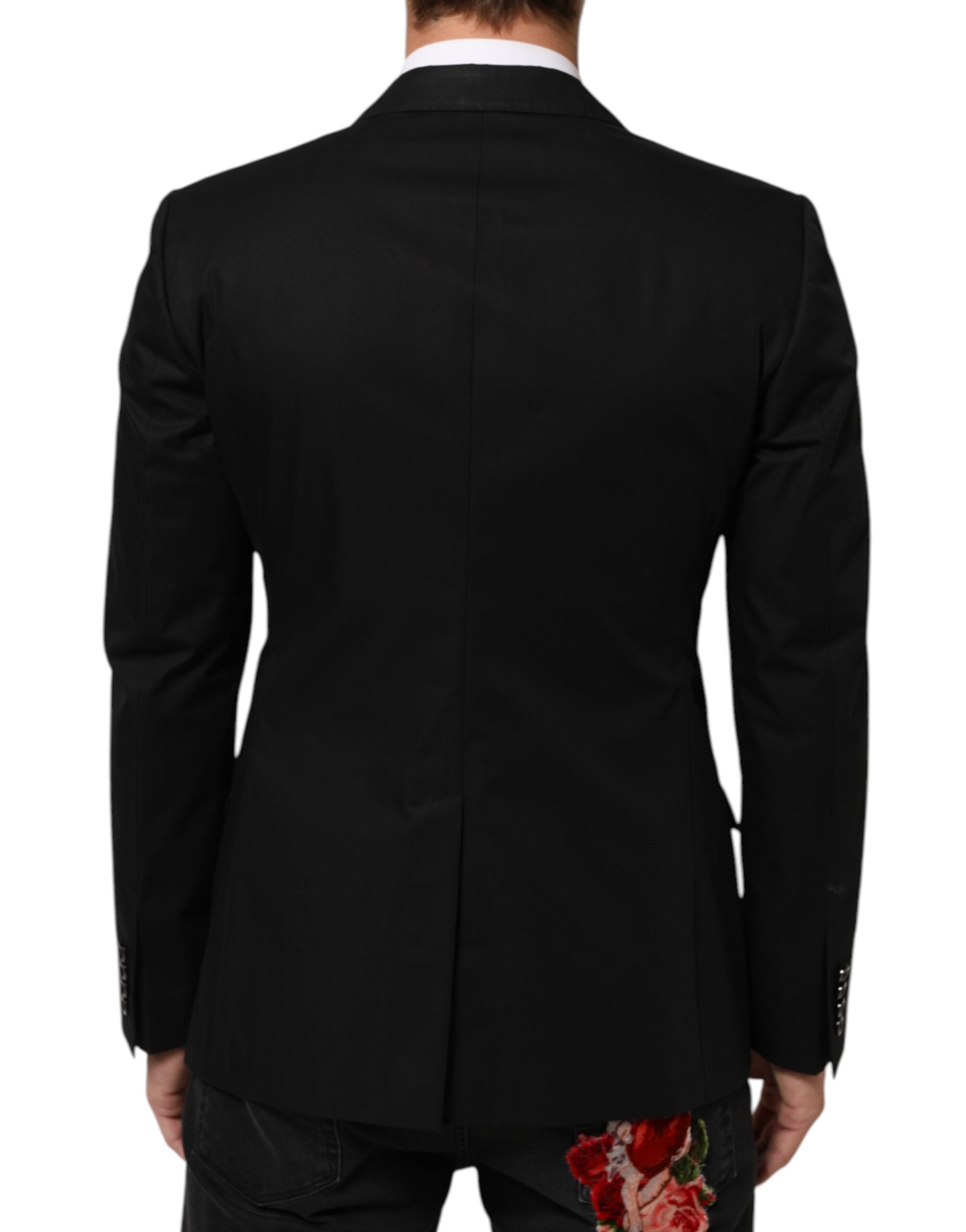 Dolce & Gabbana Black Wool 2 Buttons Suit Men Jacket Men's Blazer