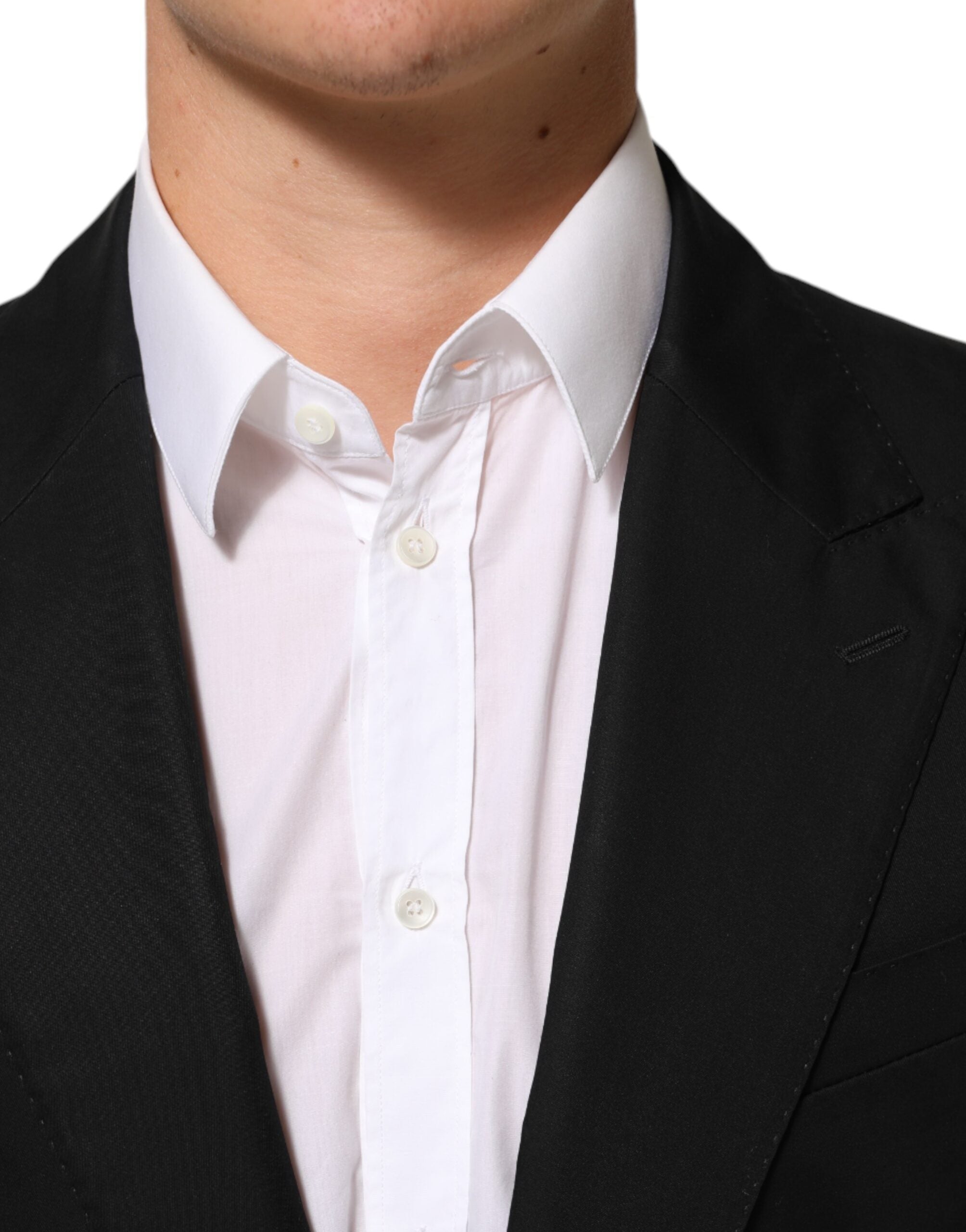 Dolce & Gabbana Black Wool 2 Buttons Suit Men Jacket Men's Blazer