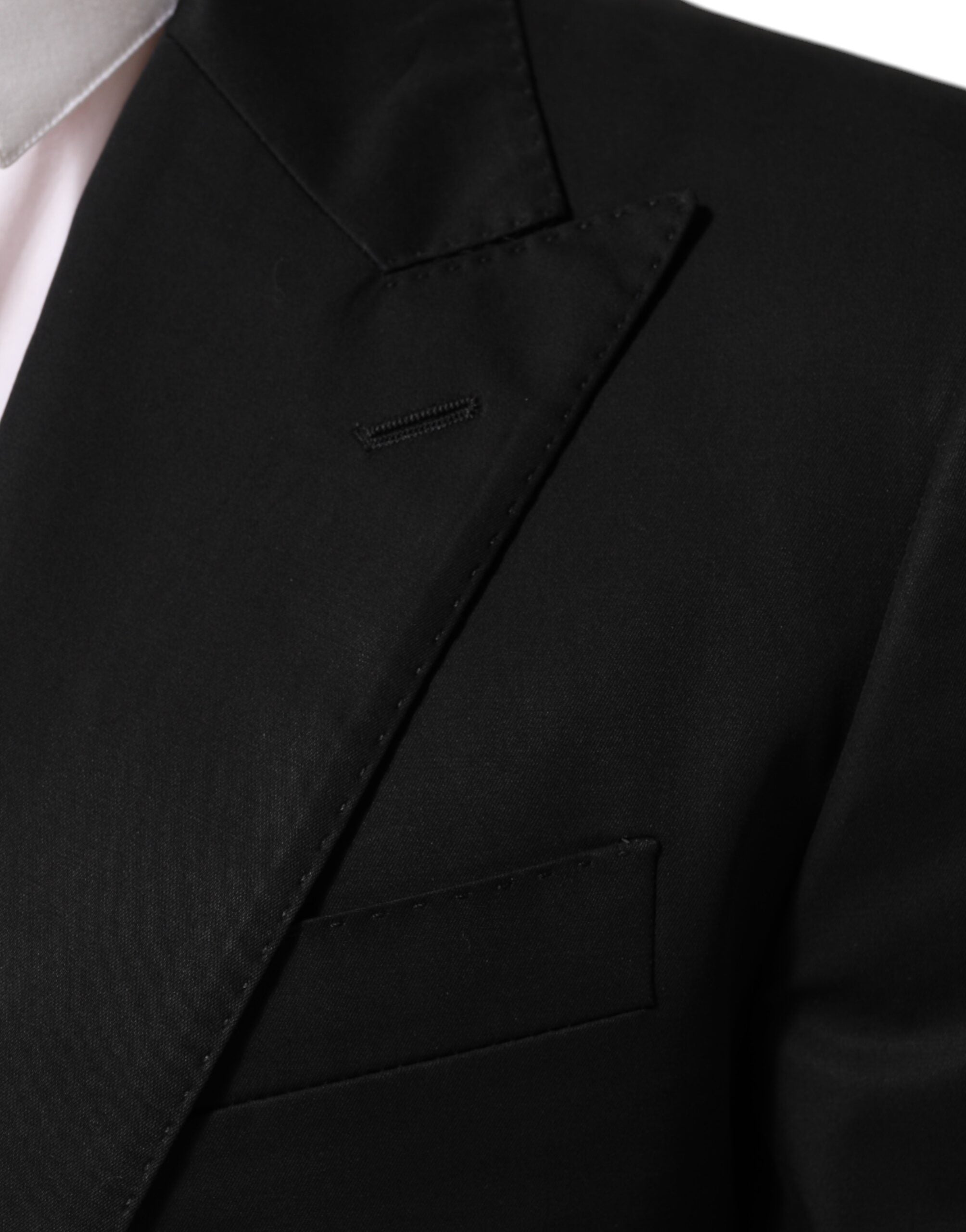 Dolce & Gabbana Black Wool 2 Buttons Suit Men Jacket Men's Blazer