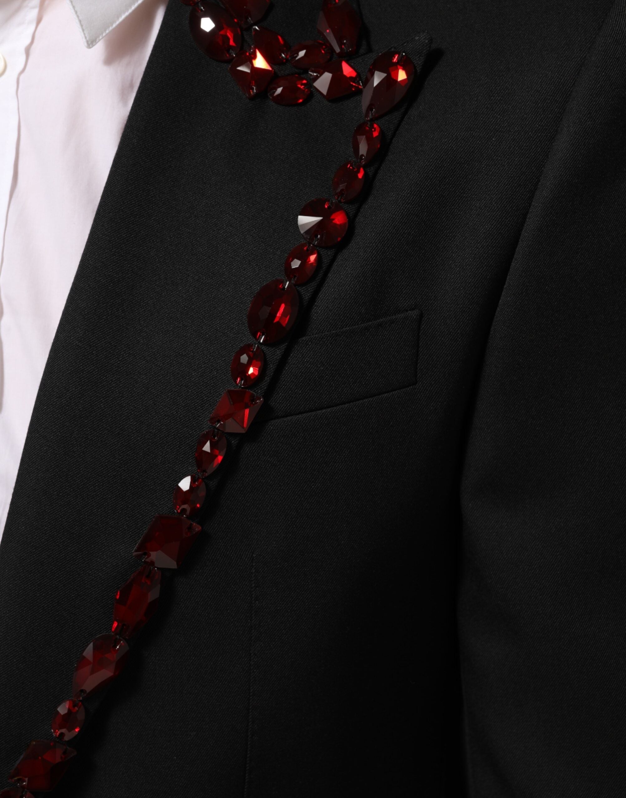 Dolce & Gabbana Black SICILIA Crystal Embellished Men Men's Blazer