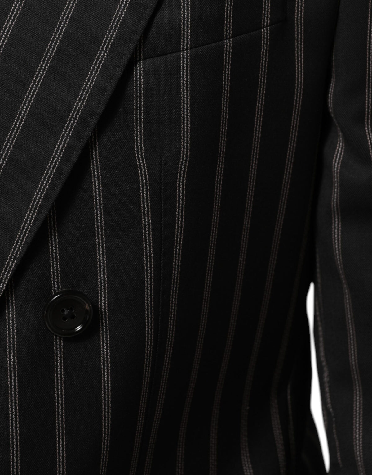 Dolce & Gabbana Dark Gray Stripes SICILIA 1 Button Suit Men's Blazer