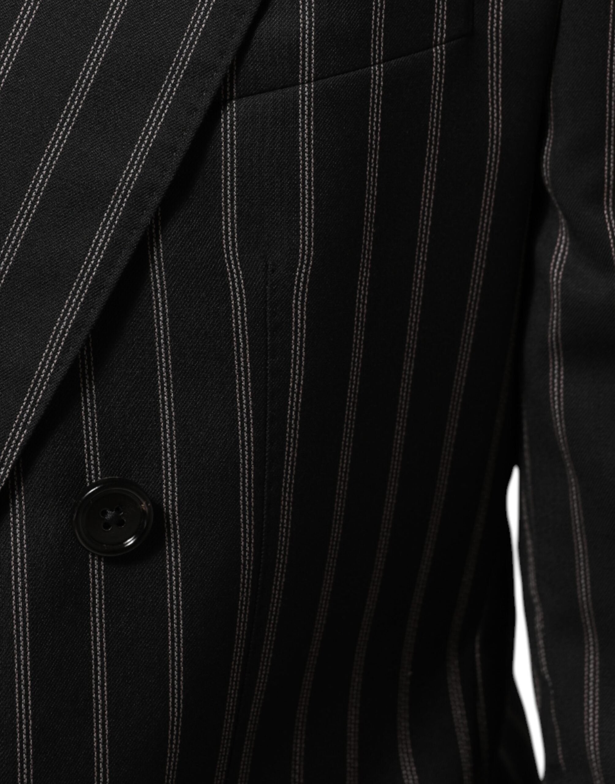 Dolce & Gabbana Dark Gray Stripes SICILIA 1 Button Suit Men's Blazer