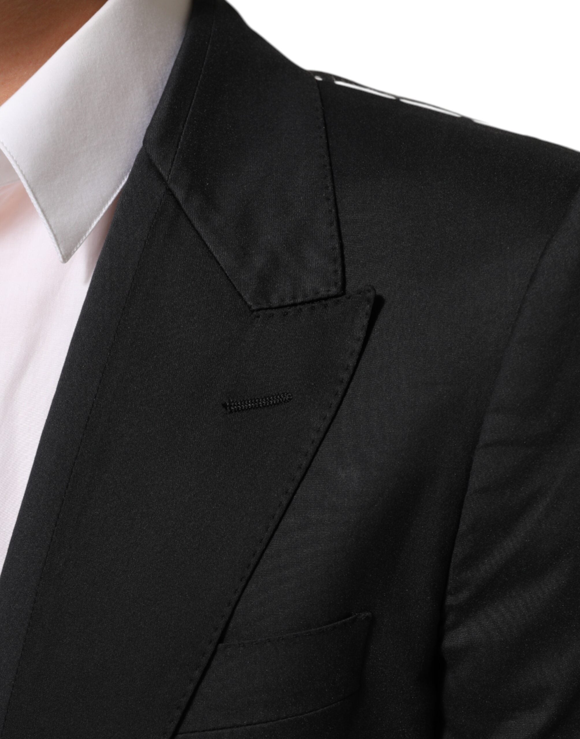 Dolce & Gabbana Black Cotton 2 Buttons Suit Jacket Men's Blazer