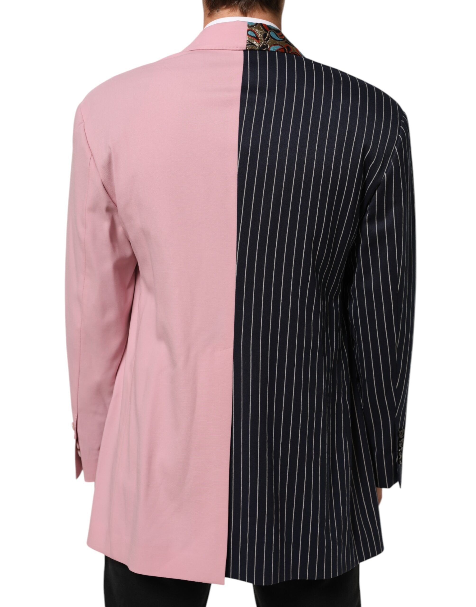 Dolce & Gabbana Multicolor Patchwork Single Breasted Jacket Men's Blazer