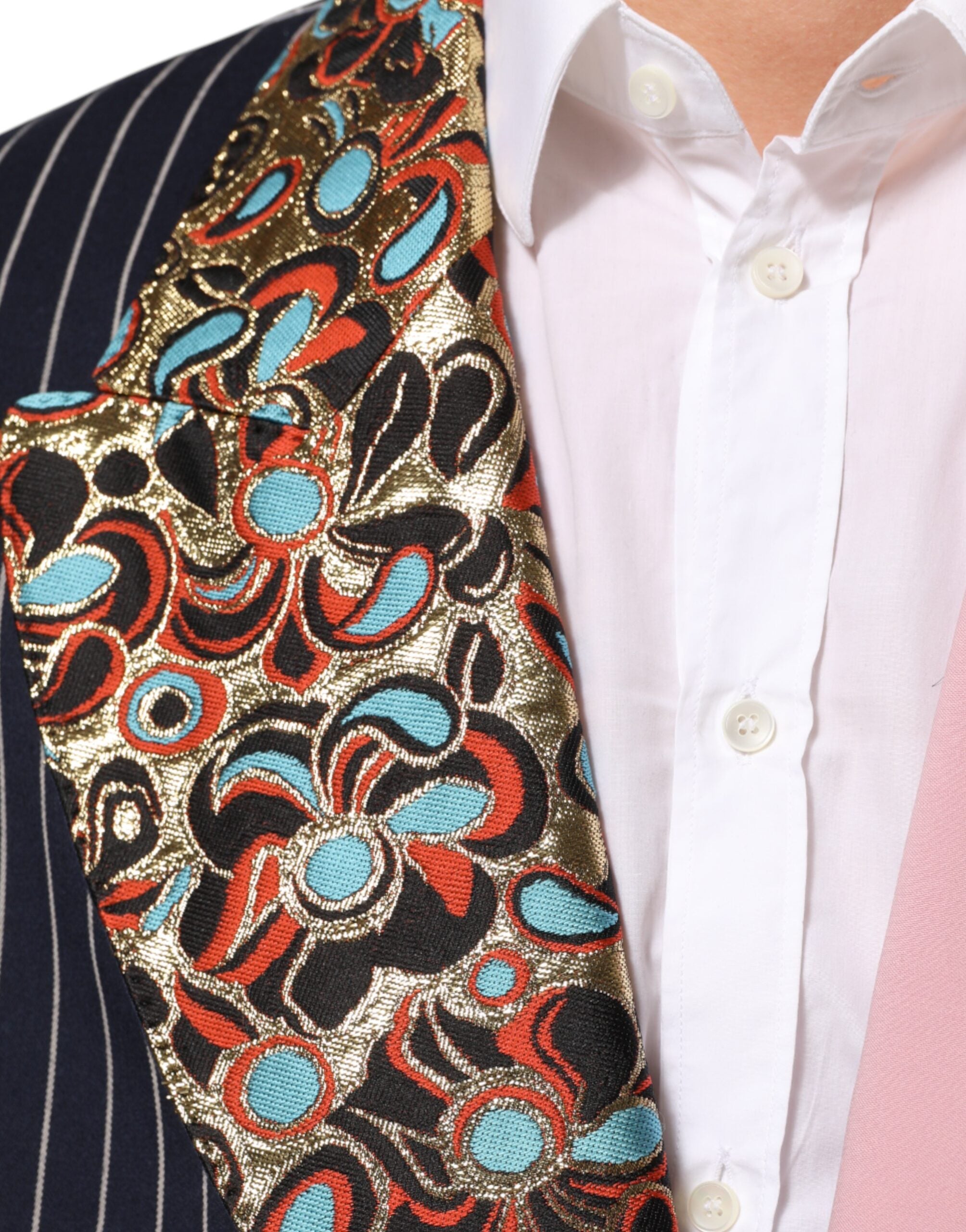 Dolce & Gabbana Multicolor Patchwork Single Breasted Jacket Men's Blazer