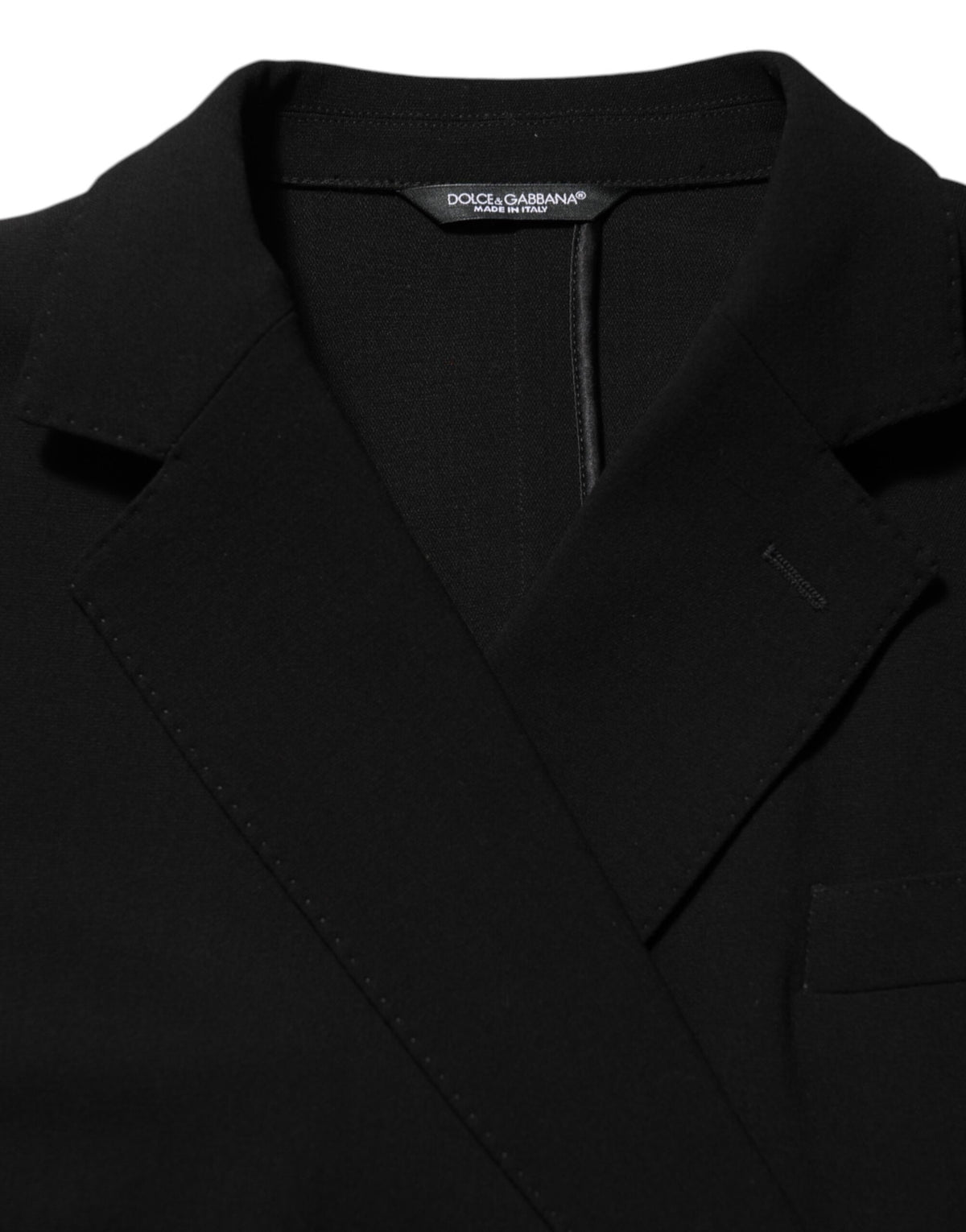 Dolce & Gabbana Black Wool Double Breasted Men Jacket Men's Blazer