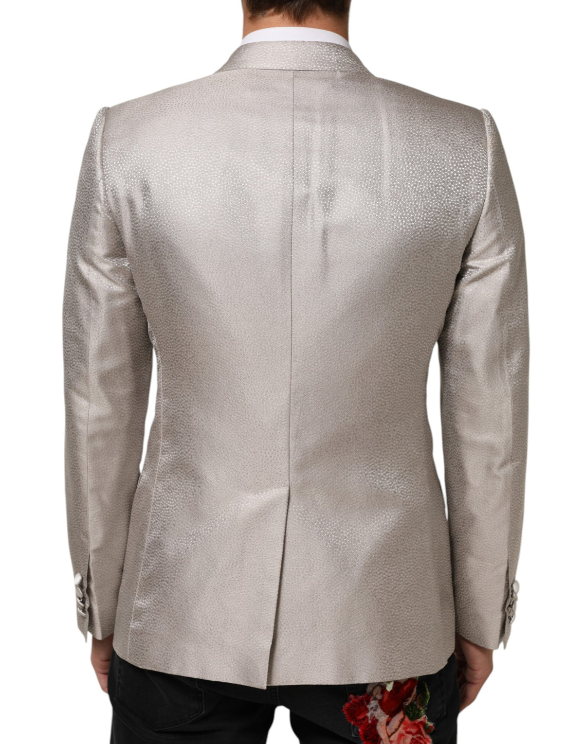 Dolce & Gabbana Beige MARTINI Double-Breasted Suit Men's Blazer