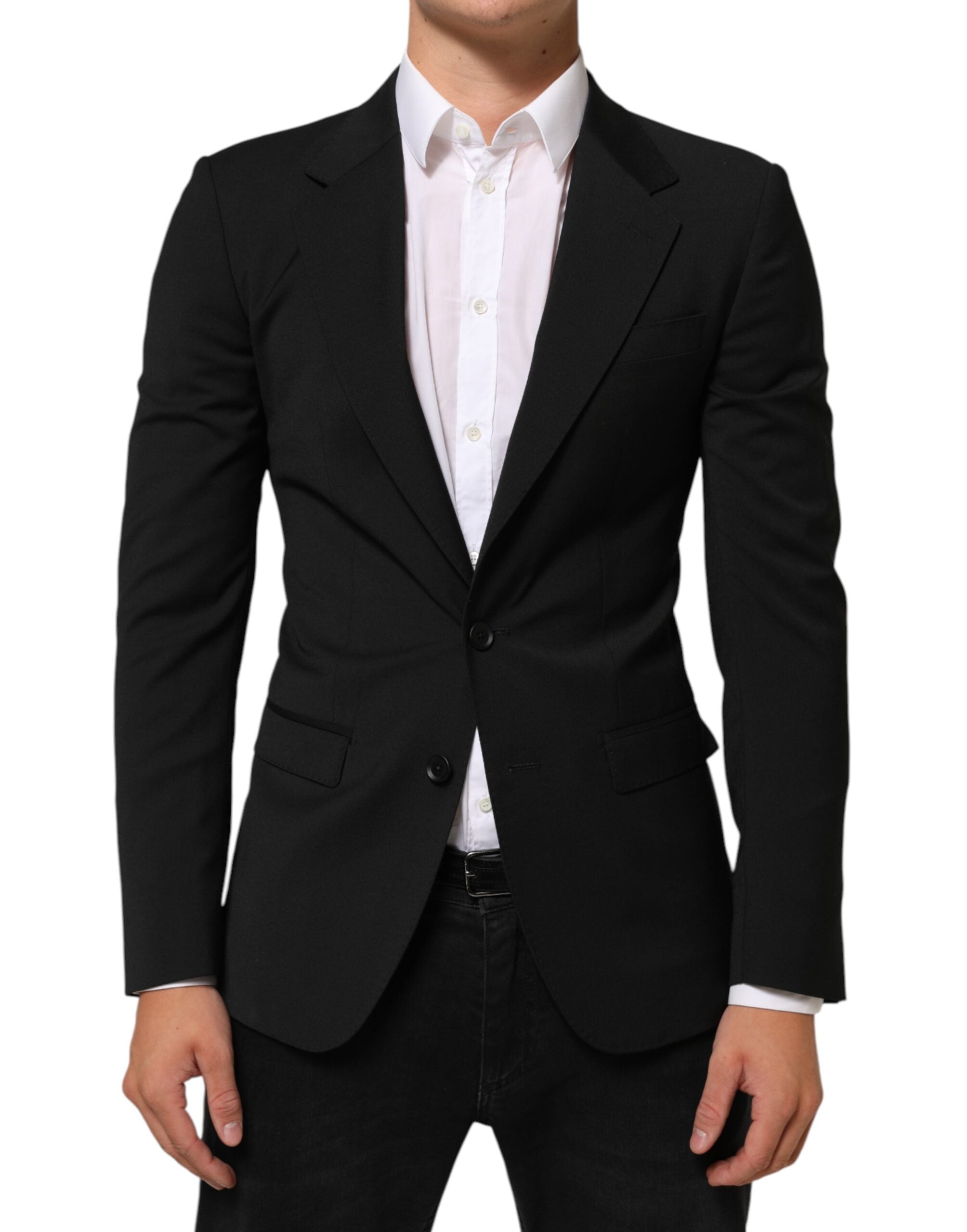 Dolce & Gabbana Black STAFF 2 Buttons Suit Jacket Men's Blazer