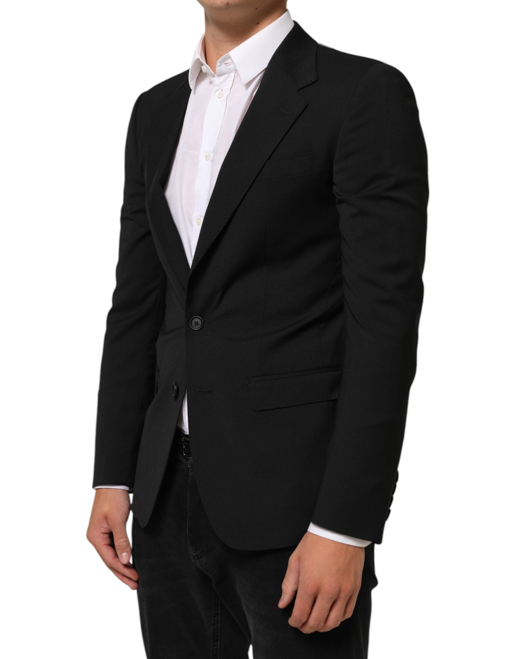 Dolce & Gabbana Black STAFF 2 Buttons Suit Jacket Men's Blazer