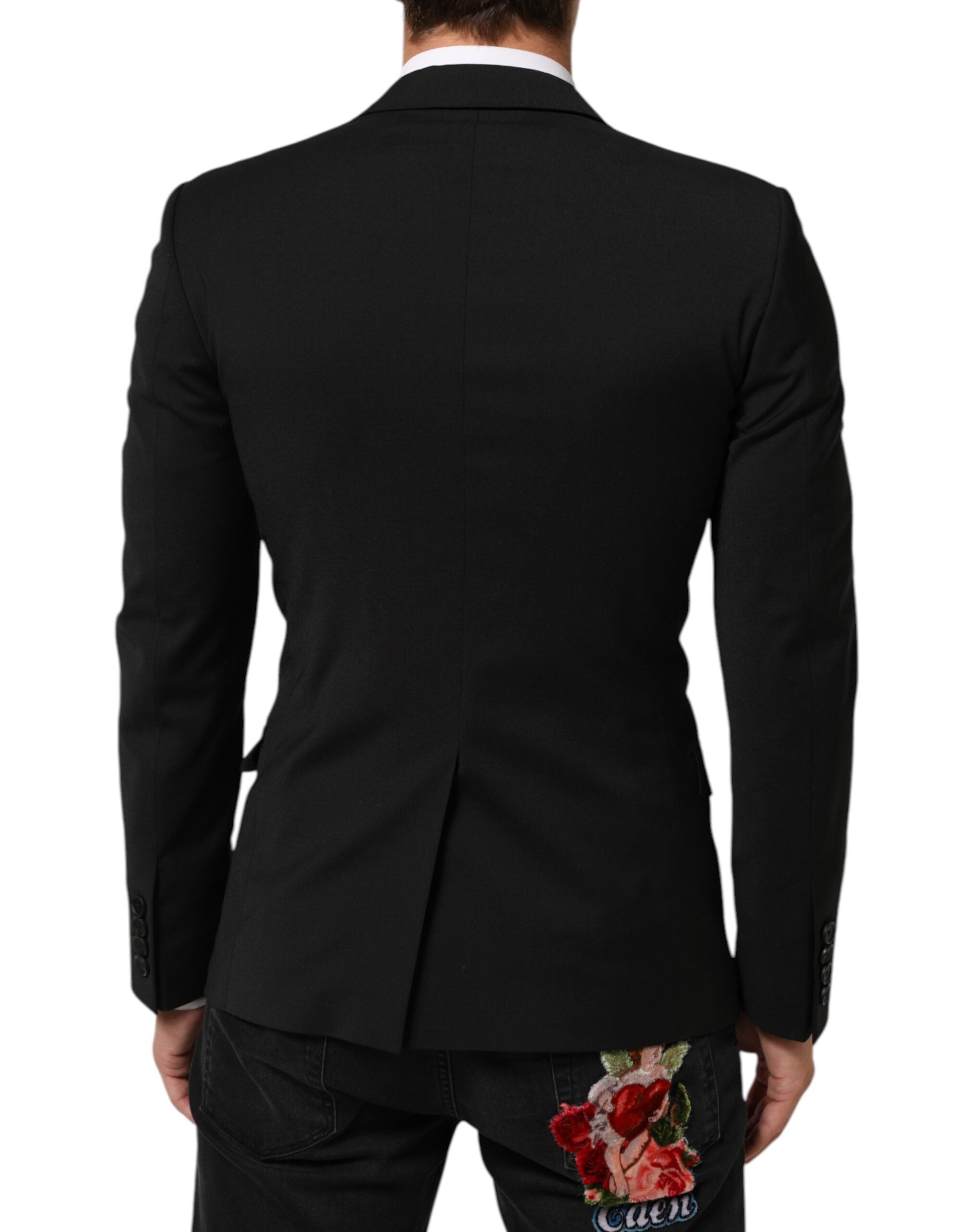 Dolce & Gabbana Black STAFF 2 Buttons Suit Jacket Men's Blazer