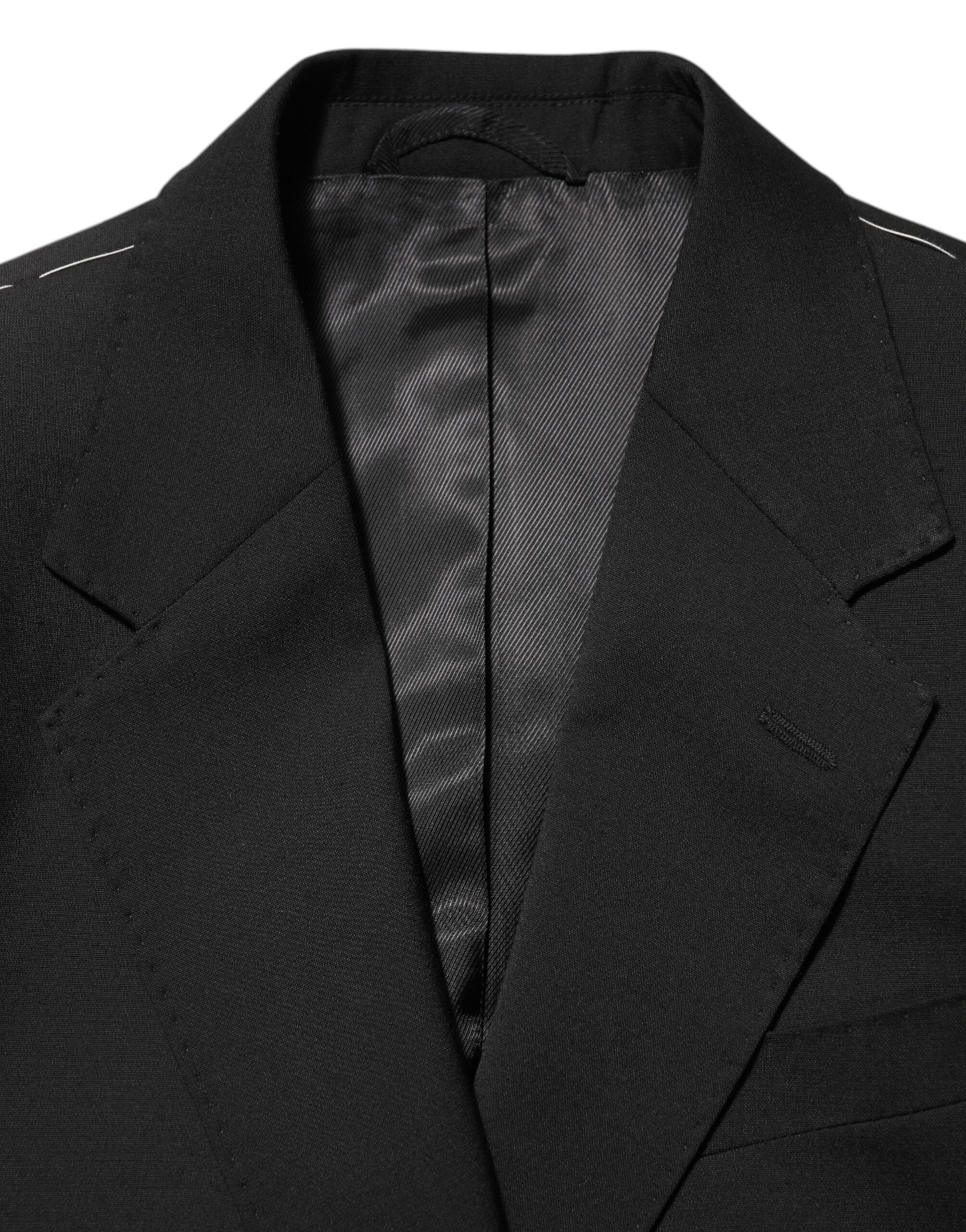Dolce & Gabbana Black STAFF 2 Buttons Suit Jacket Men's Blazer