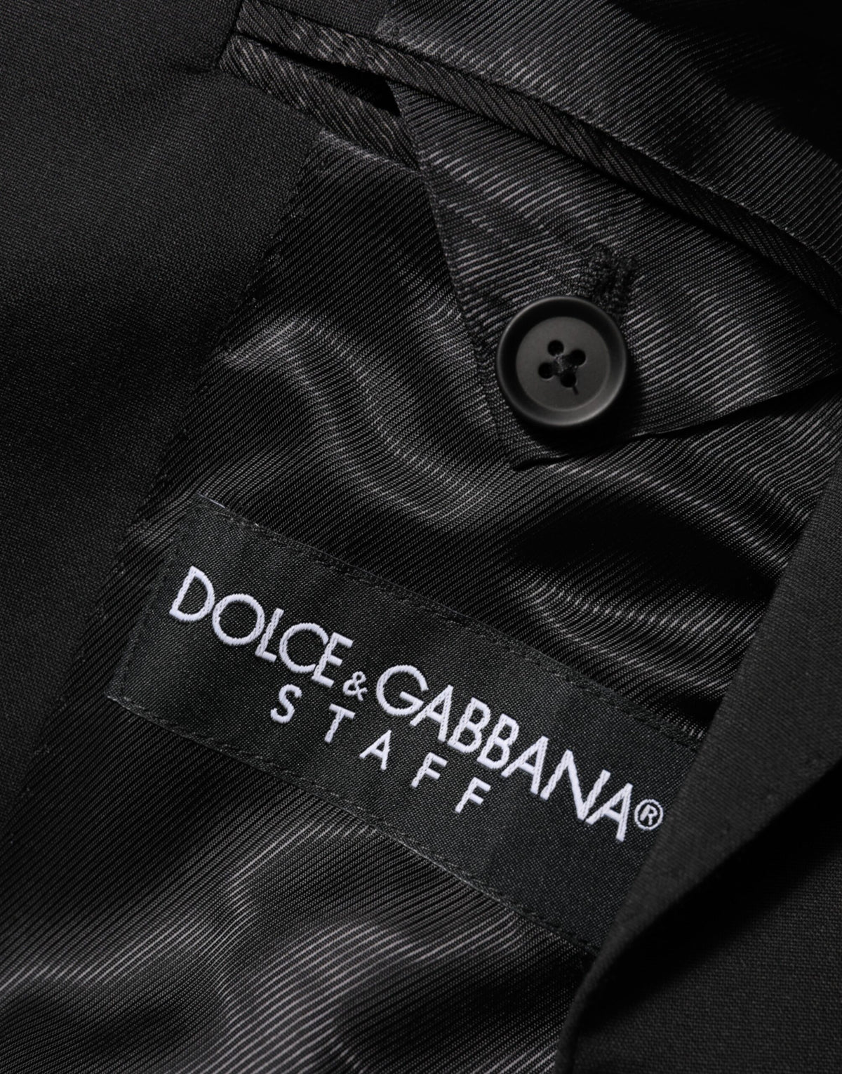 Dolce & Gabbana Black STAFF 2 Buttons Suit Jacket Men's Blazer