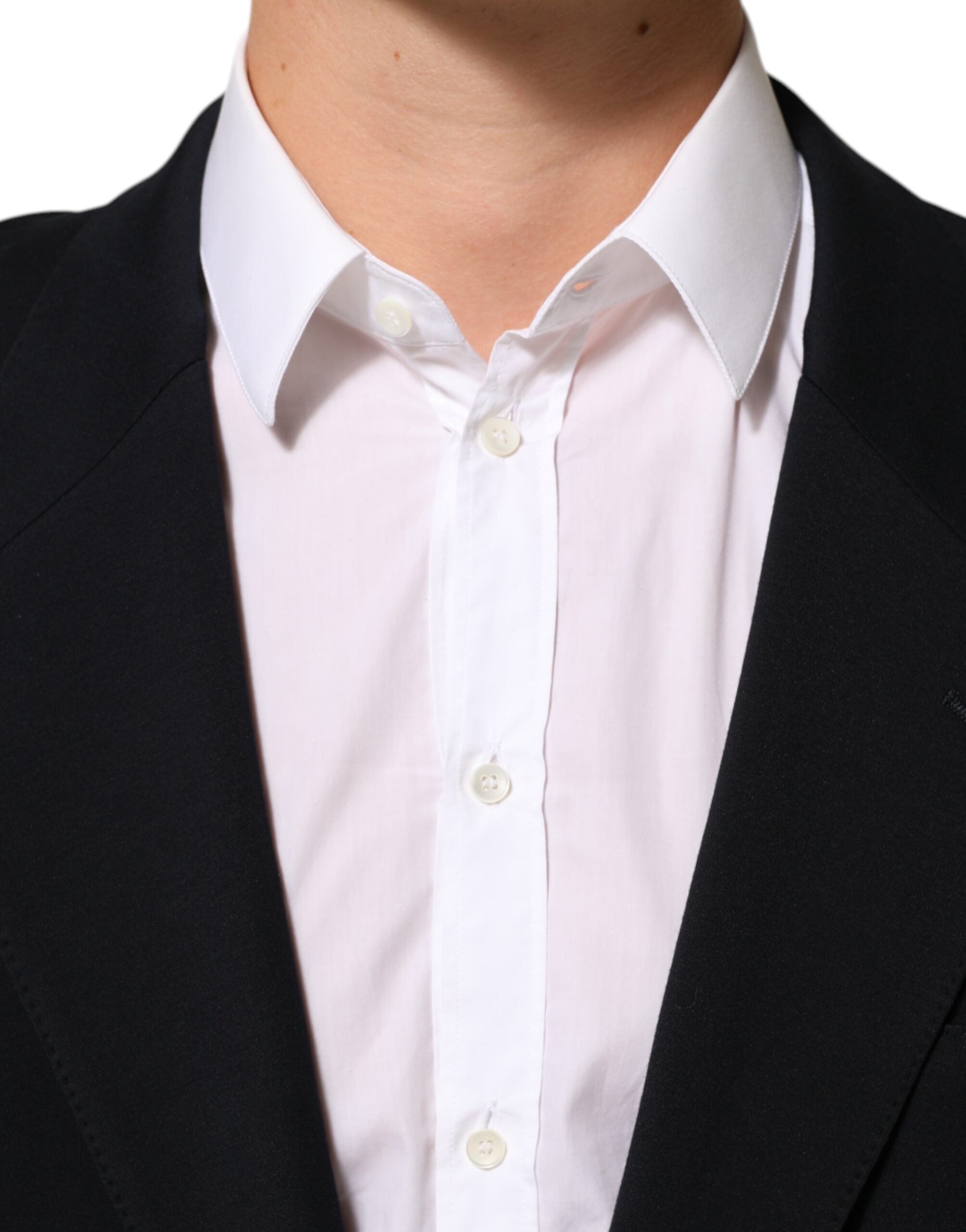 Dolce & Gabbana Dark Blue Viscose 2 Buttons Suit Jacket Women's Blazer