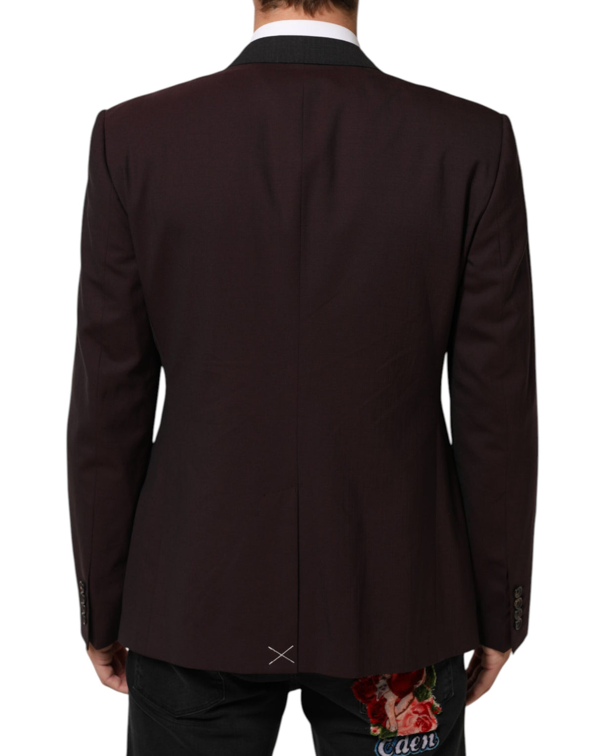 Dolce & Gabbana Maroon Wool 2 Buttons Suit Jacket Women's Blazer