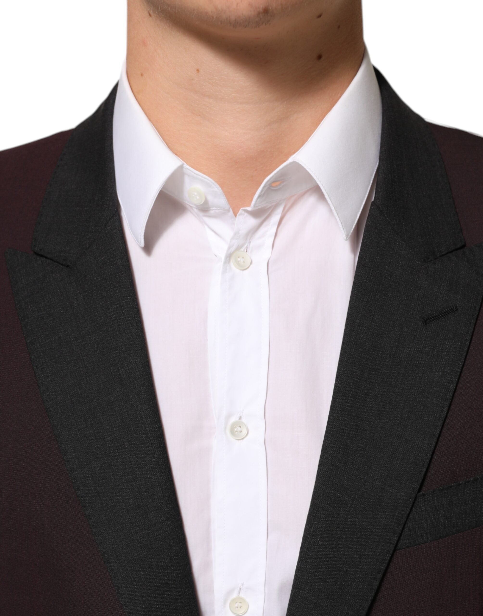 Dolce & Gabbana Maroon Wool 2 Buttons Suit Jacket Women's Blazer