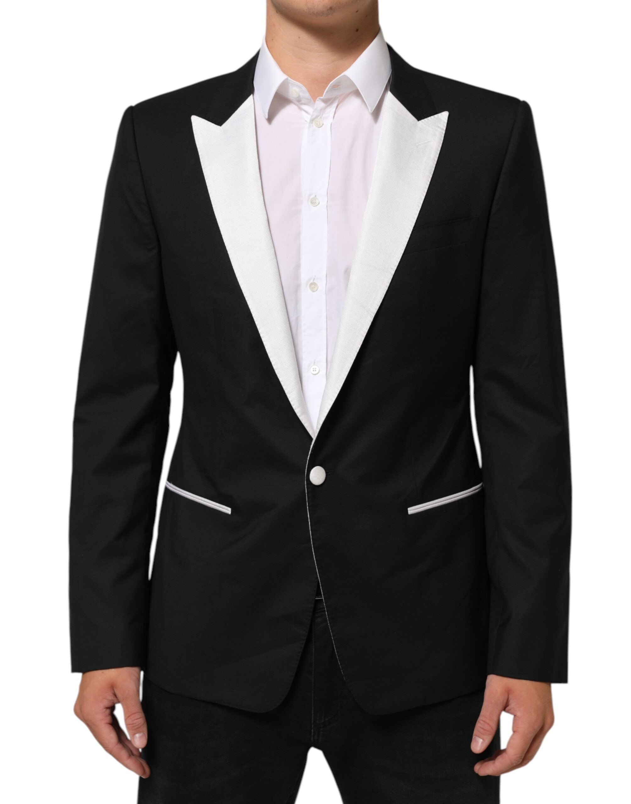 Dolce & Gabbana Black White MARTINI 1 Button Men Suit Women's Blazer