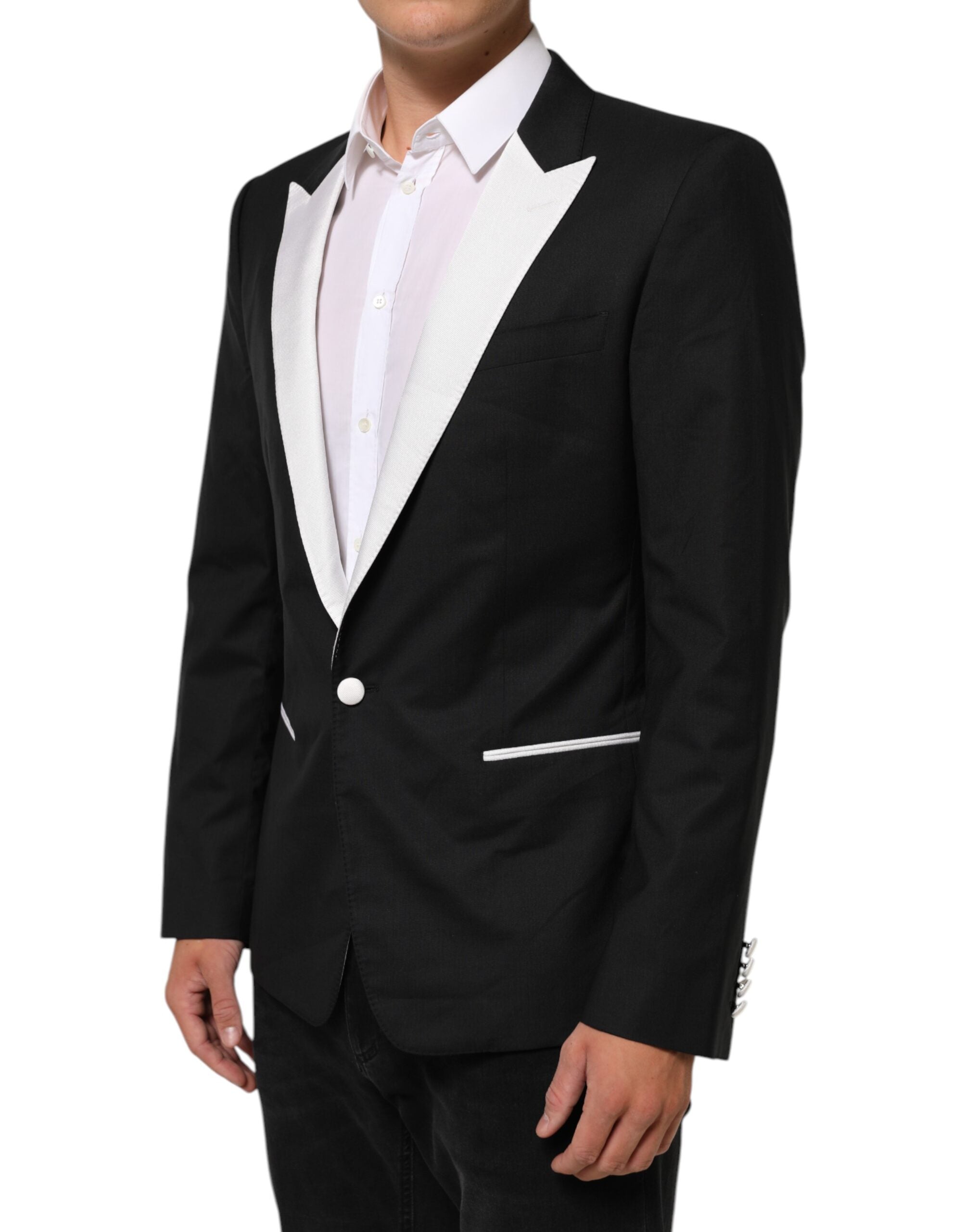 Dolce & Gabbana Black White MARTINI 1 Button Men Suit Women's Blazer