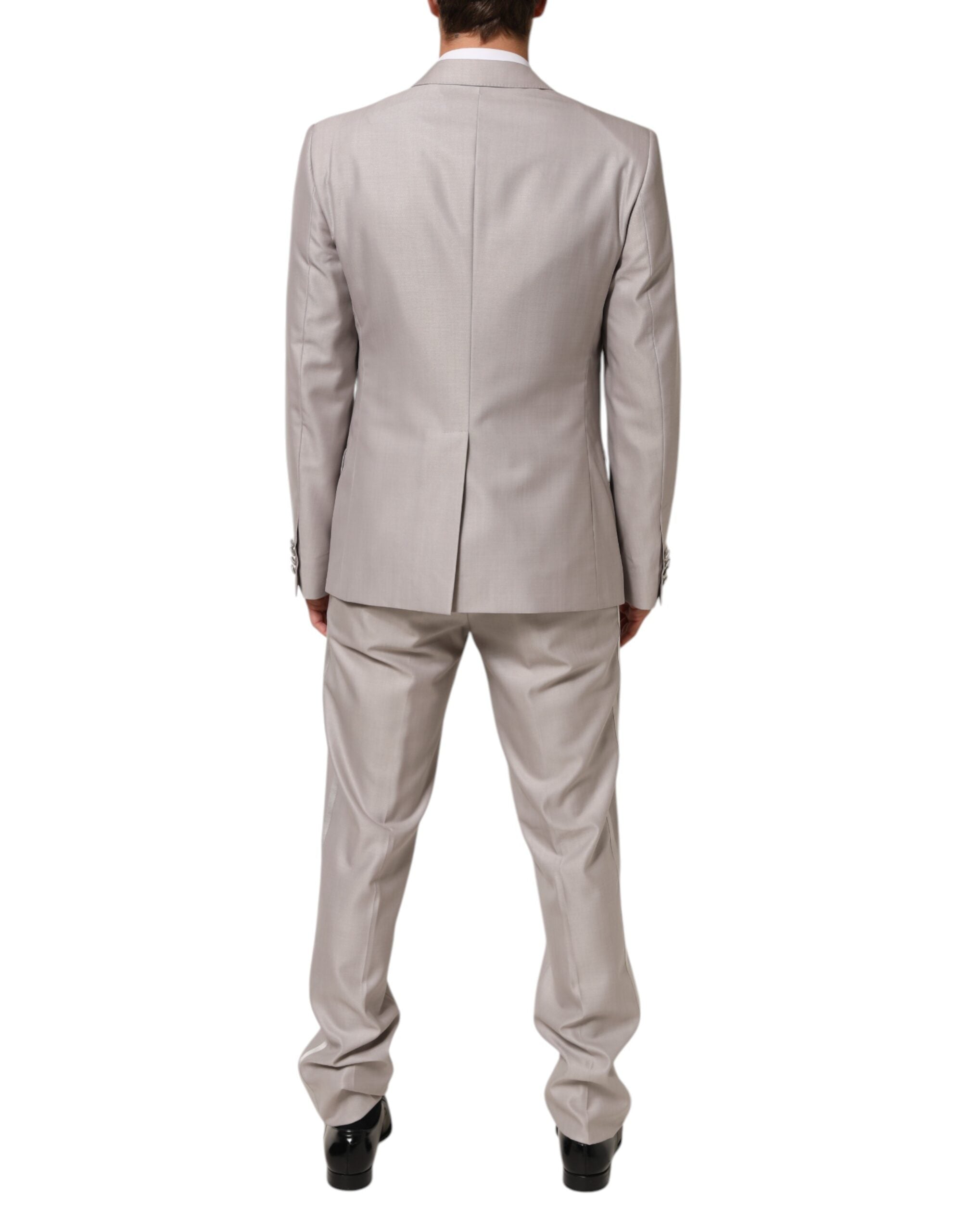 Dolce & Gabbana Light Gray Wool 2 Piece MARTINI Formal Men's Suit