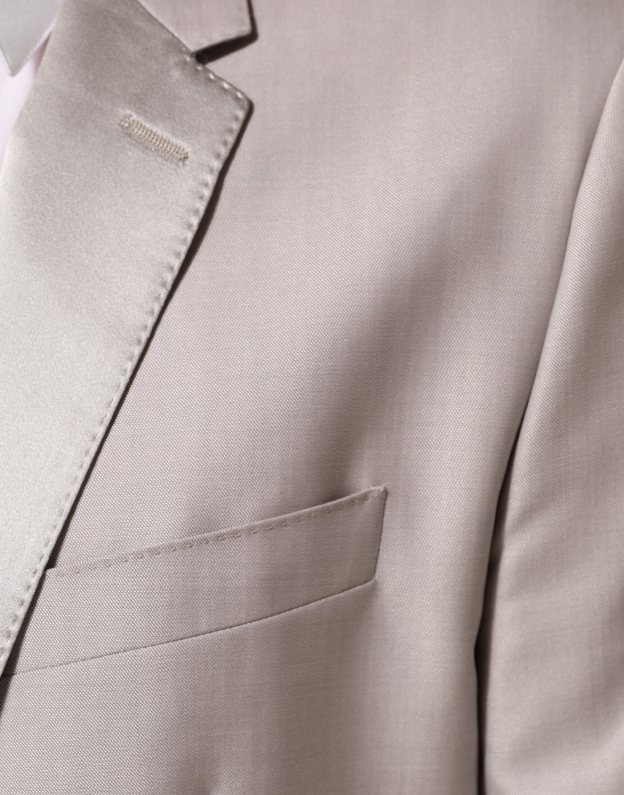 Dolce & Gabbana Light Gray Wool 2 Piece MARTINI Formal Men's Suit