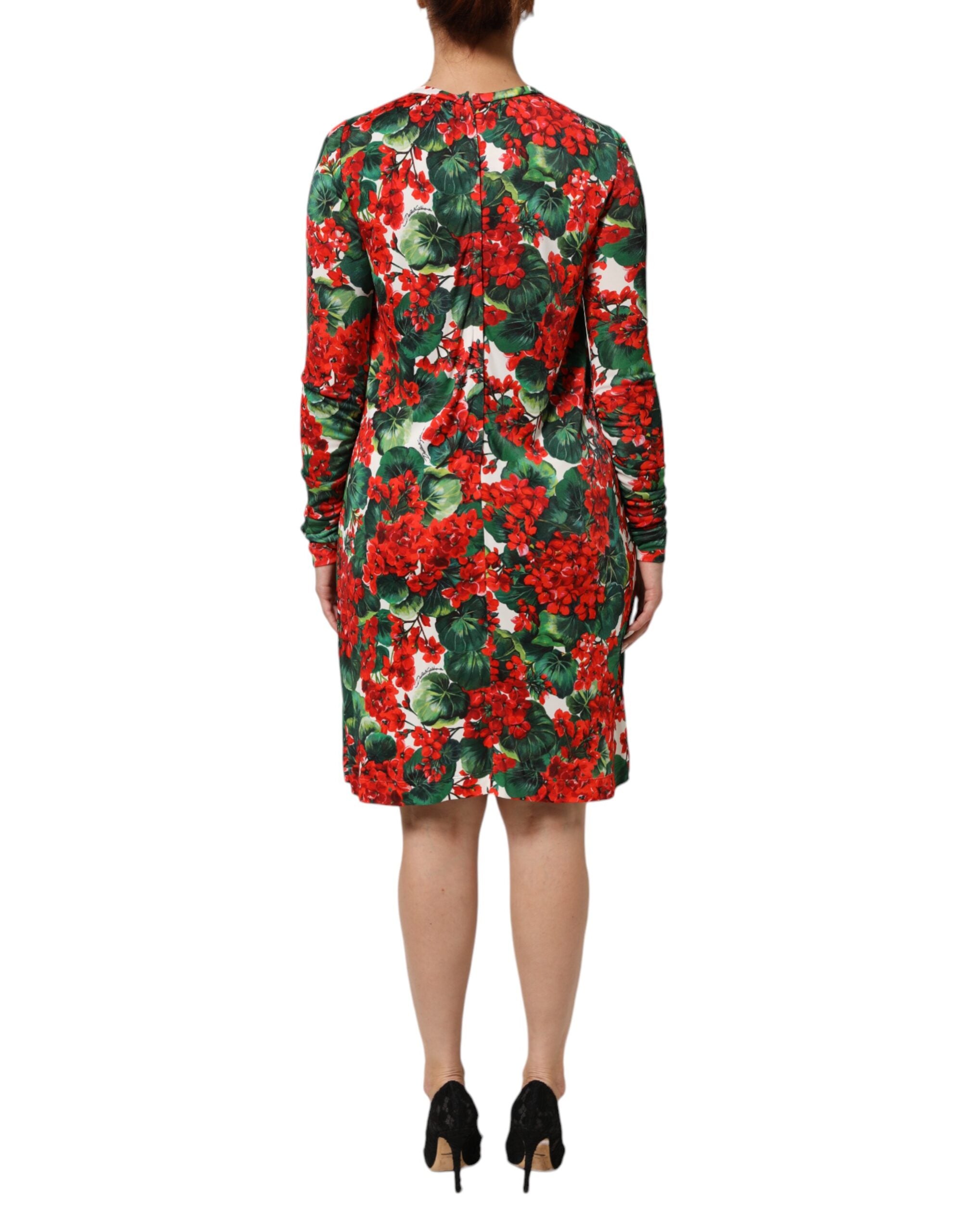 Dolce & Gabbana Multicolor Floral Short Portofino Women's Dress