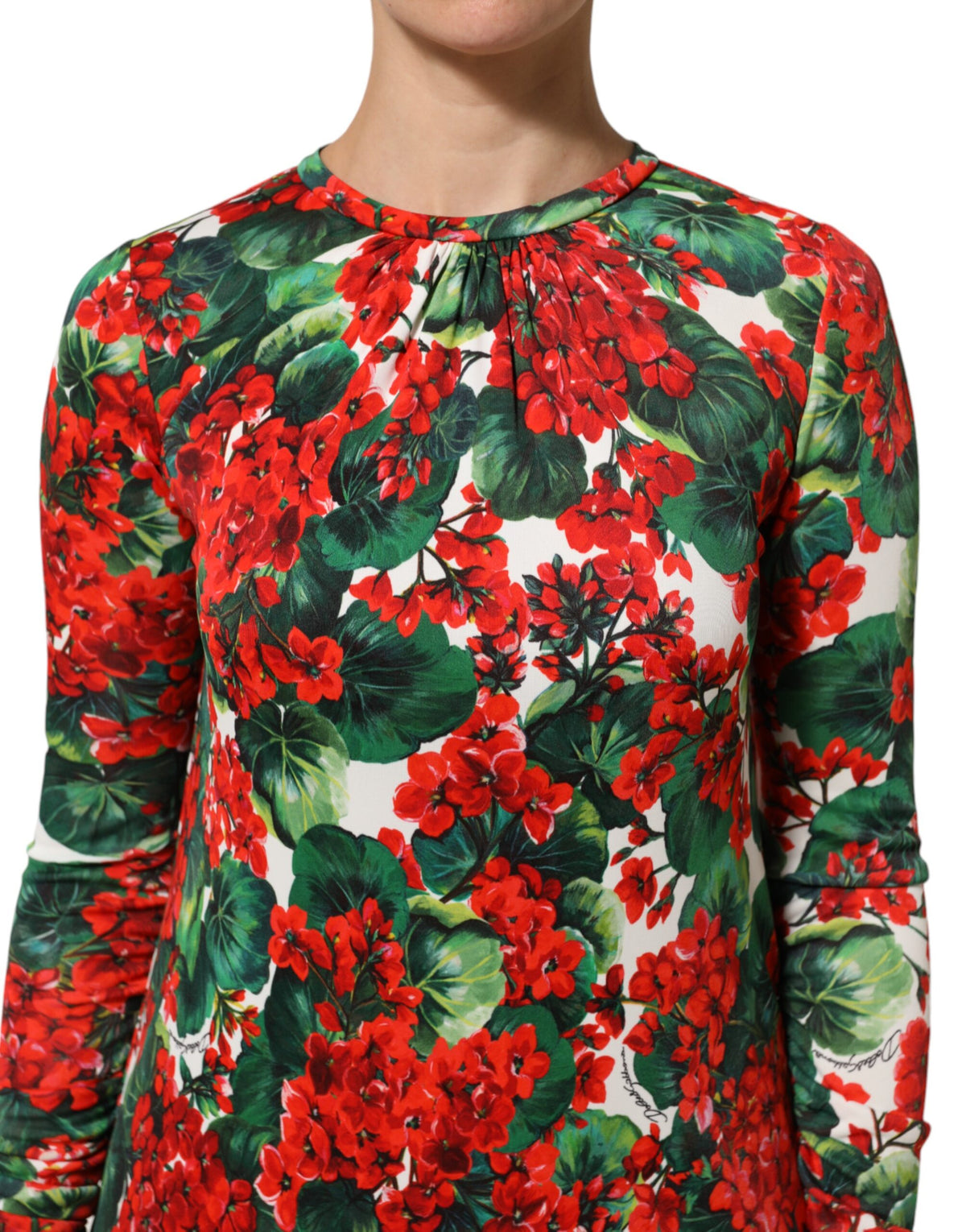 Dolce & Gabbana Multicolor Floral Short Portofino Women's Dress