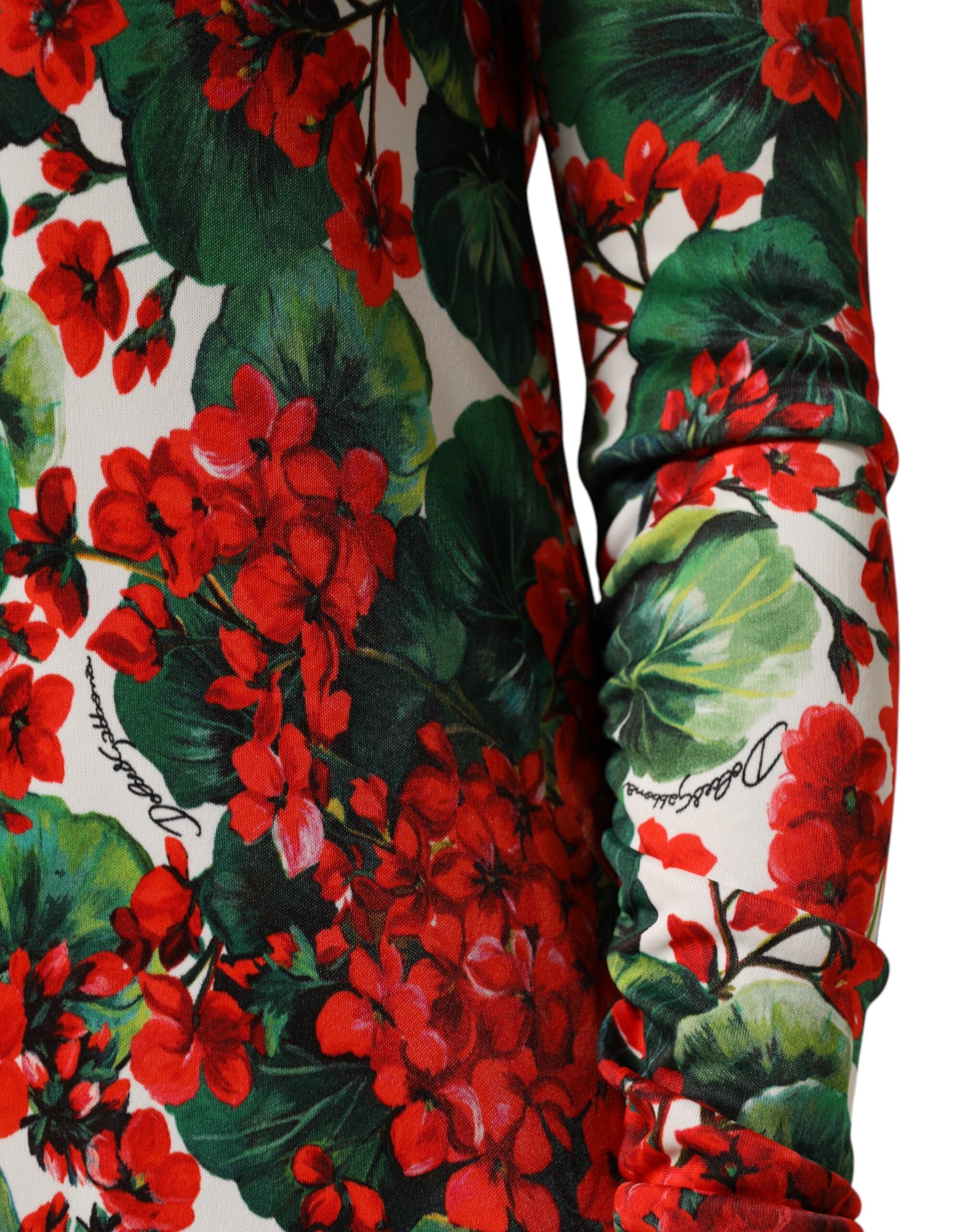 Dolce & Gabbana Multicolor Floral Short Portofino Women's Dress