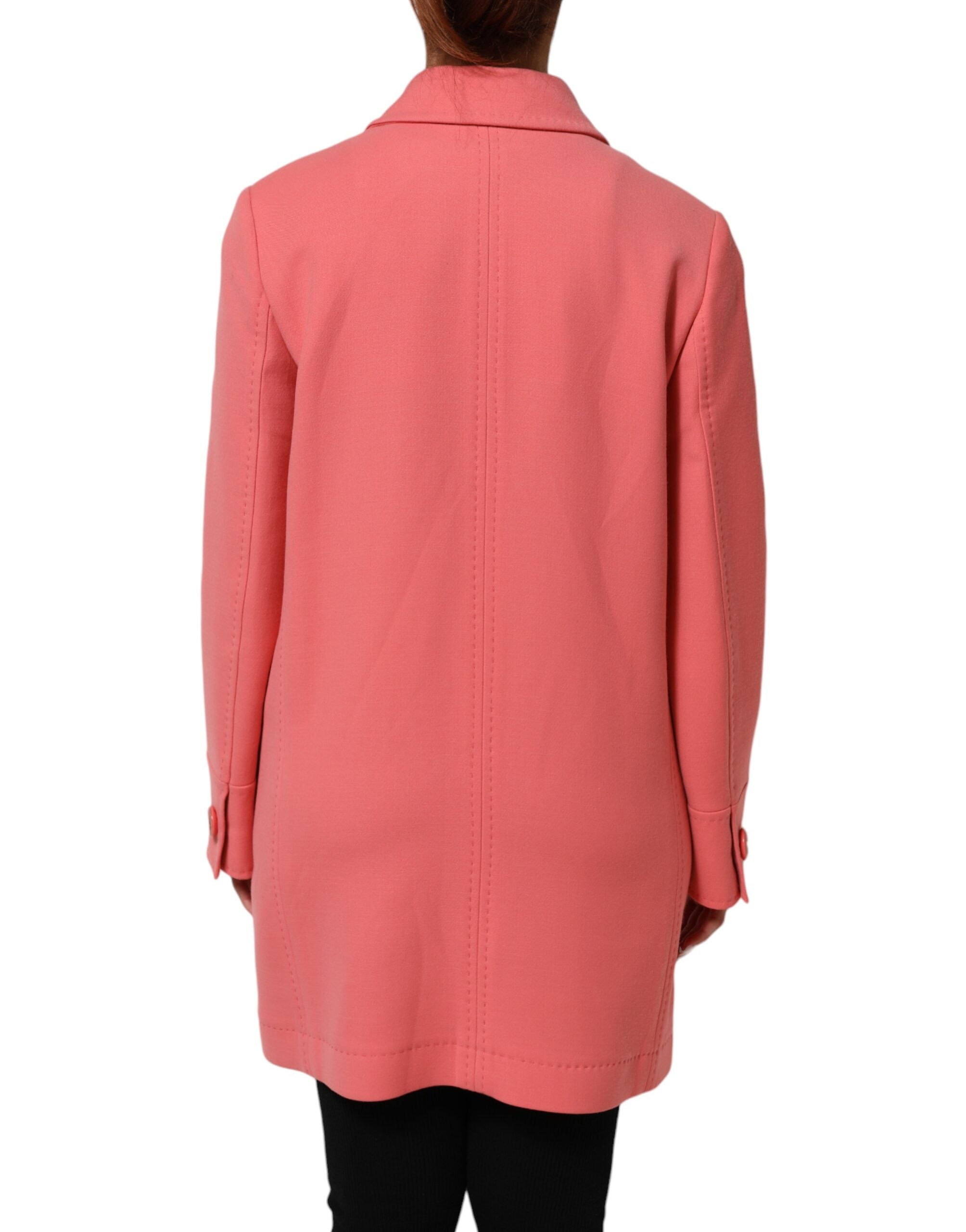 Dolce & Gabbana Pink Buttoned Down Trench Coat Women's Jacket