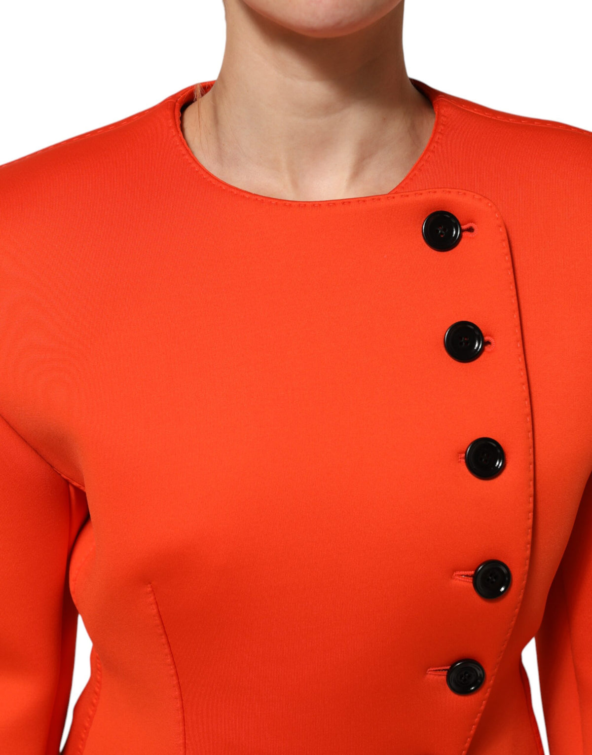 Dolce & Gabbana Red Buttoned Down Women Trench Coat Women's Jacket (Pre-Owned)