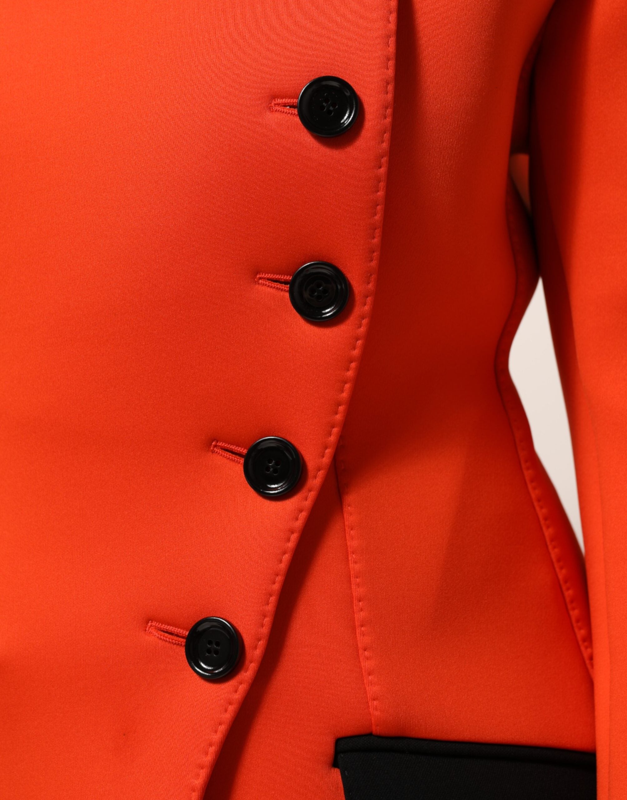 Dolce & Gabbana Red Buttoned Down Women Trench Coat Women's Jacket (Pre-Owned)