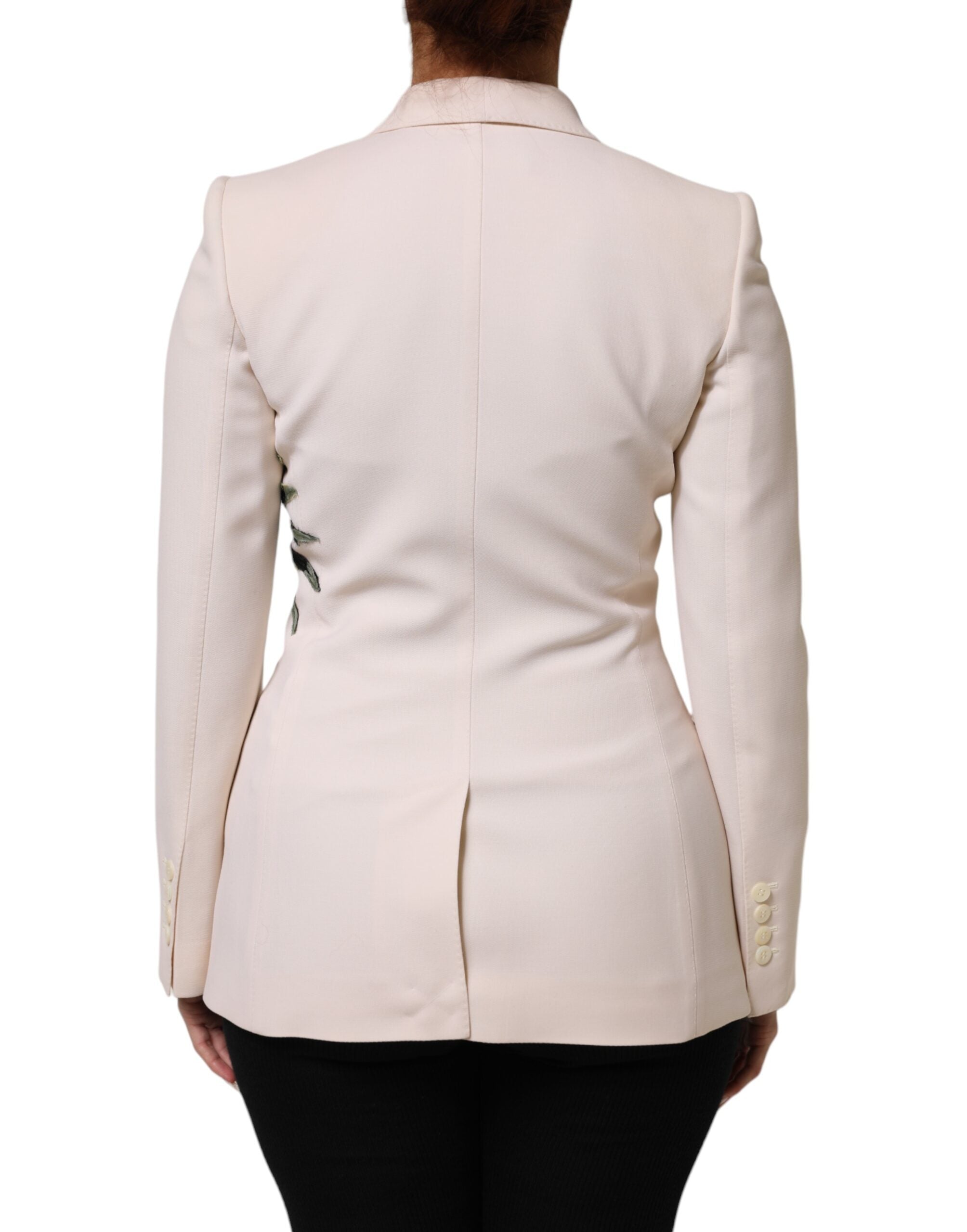 Dolce & Gabbana Beige Embroidered Single Breasted Women's Jacket