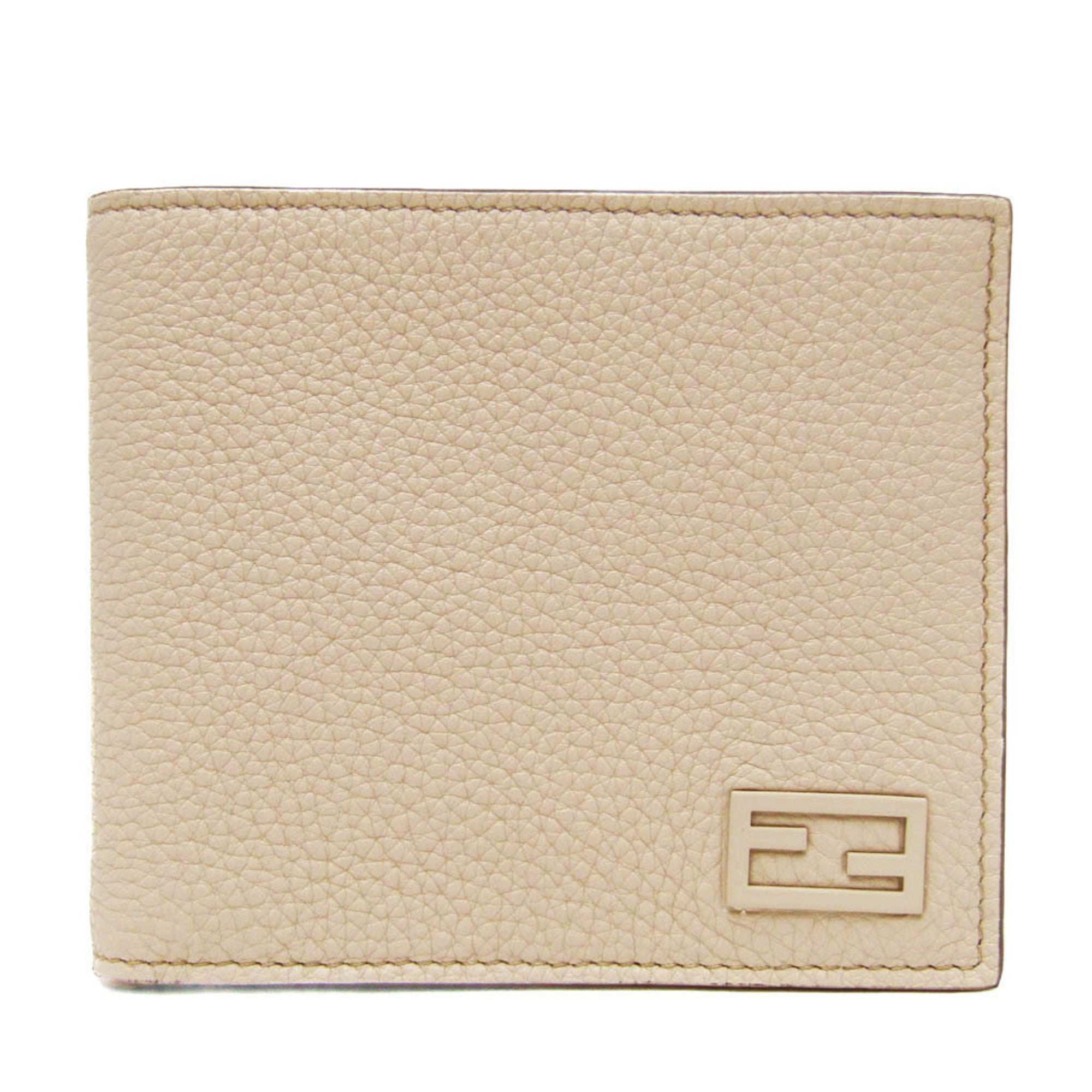Fendi Ff Beige Leather Wallet (Pre-Owned)