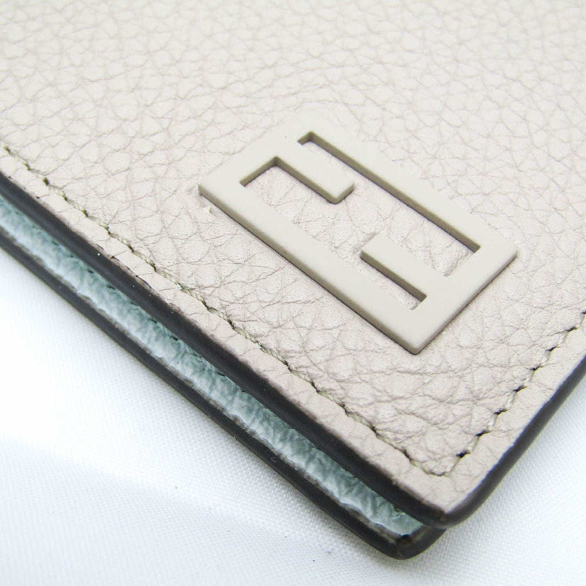 Fendi Ff Beige Leather Wallet (Pre-Owned)