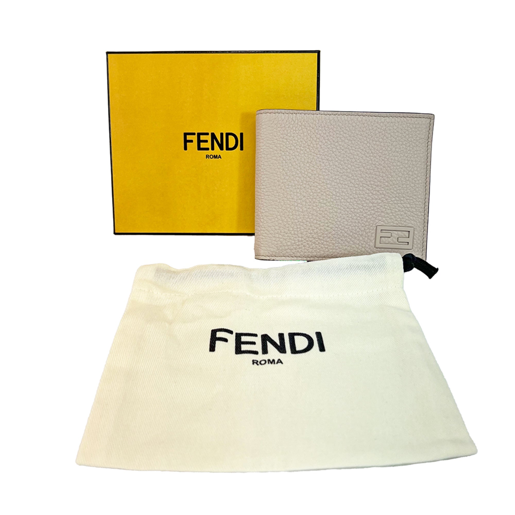 Fendi Ff Beige Leather Wallet (Pre-Owned)