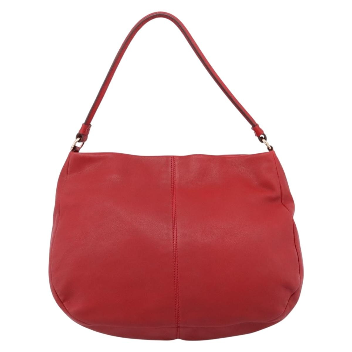 Salvatore Ferragamo Miss Vara Giusy Hobo Leather Red Leather Shoulder Bag Bag (Pre-Owned)