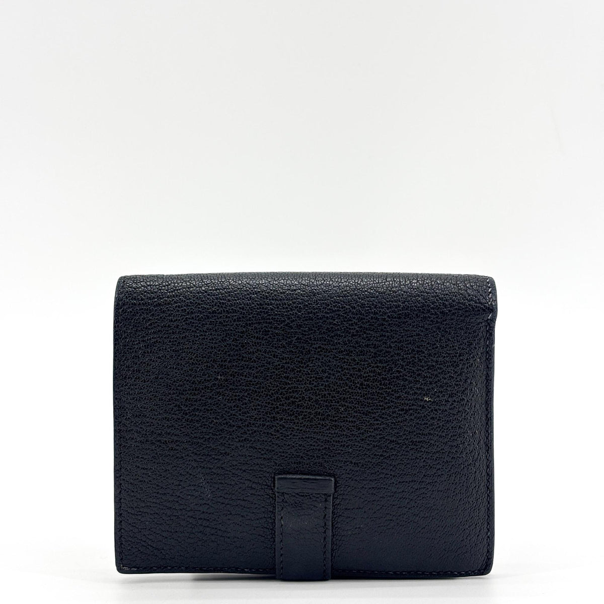 Hermes Bearn Epsom Black Leather Wallets Accessory (Pre-Owned)