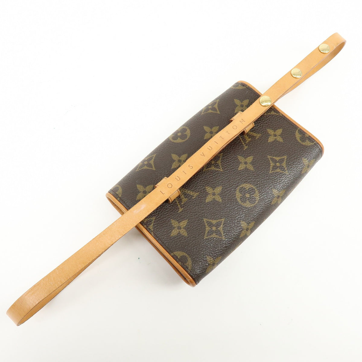 Louis Vuitton Florentine Waist Monogram Canvas Brown Canvas Handbag (Pre-Owned)