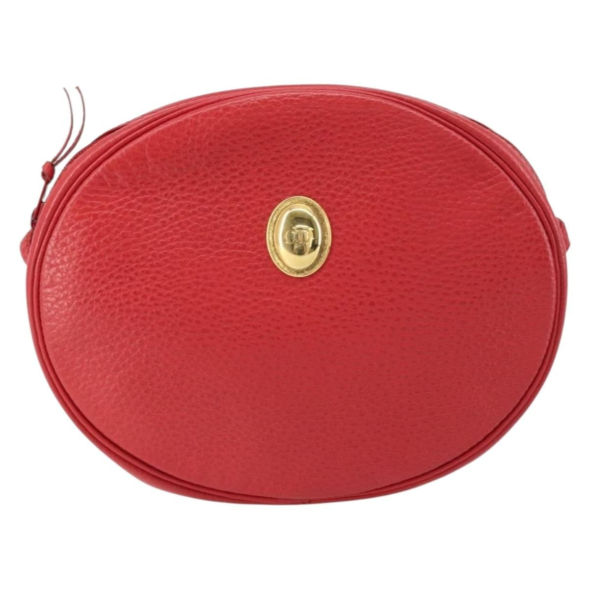 Christian Dior Vintage Leather Red Leather Shoulder Bag Bag (Pre-Owned)