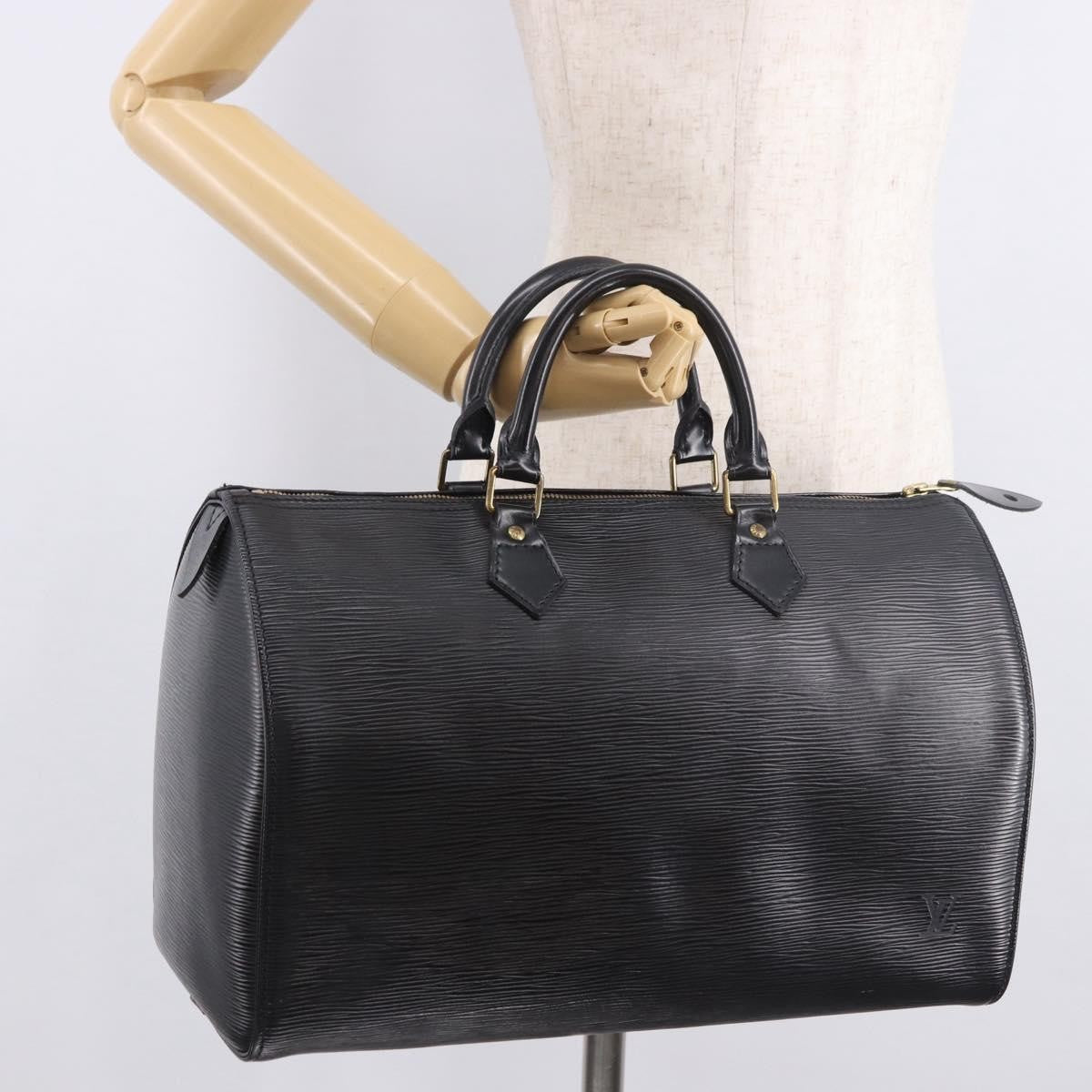 Louis Vuitton Speedy Epi Leather Black Leather Handbag (Pre-Owned)