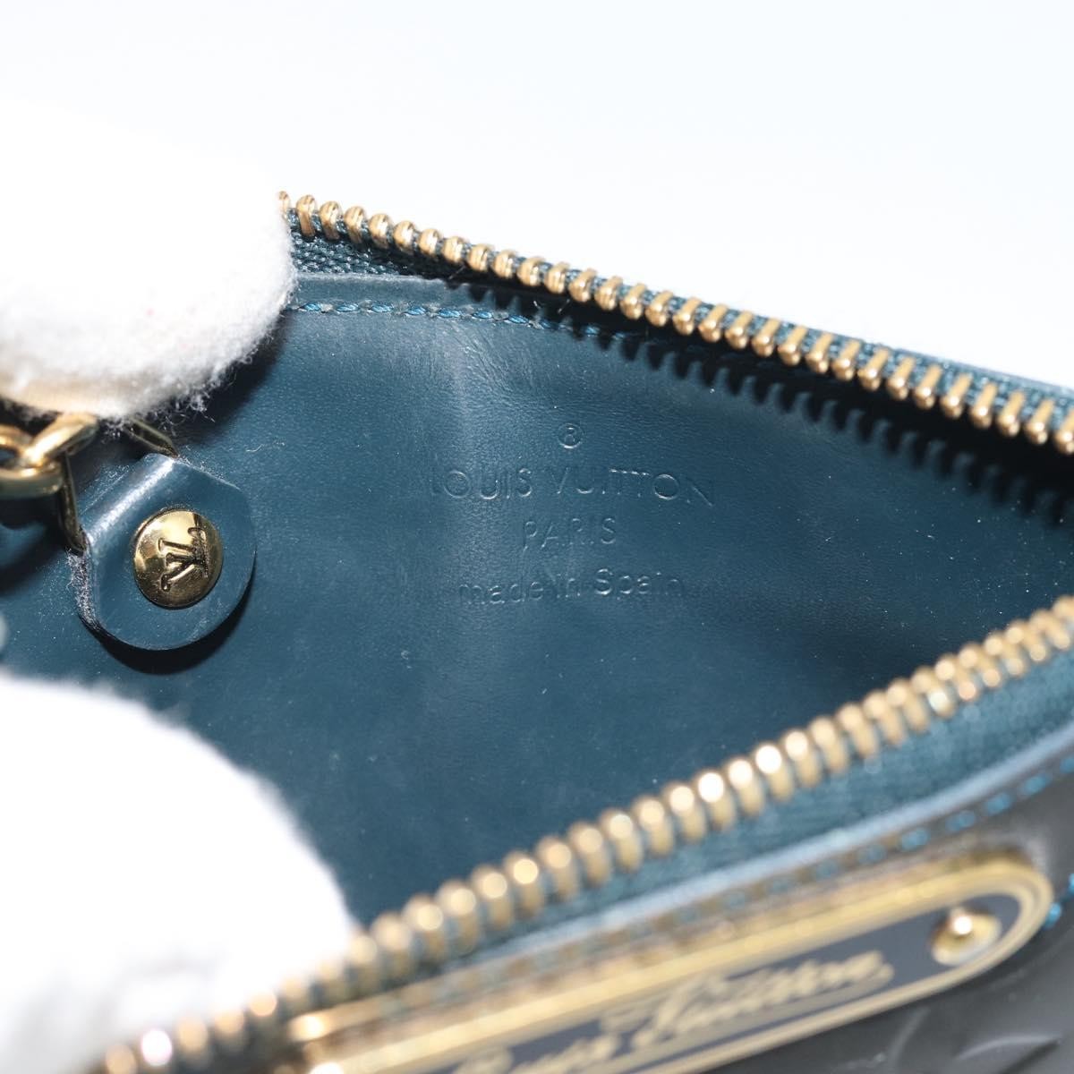 Louis Vuitton Pochette Clés Nm Monogram Vernis Patent Leather Blue Patent_Leather Wallets Accessory (Pre-Owned)