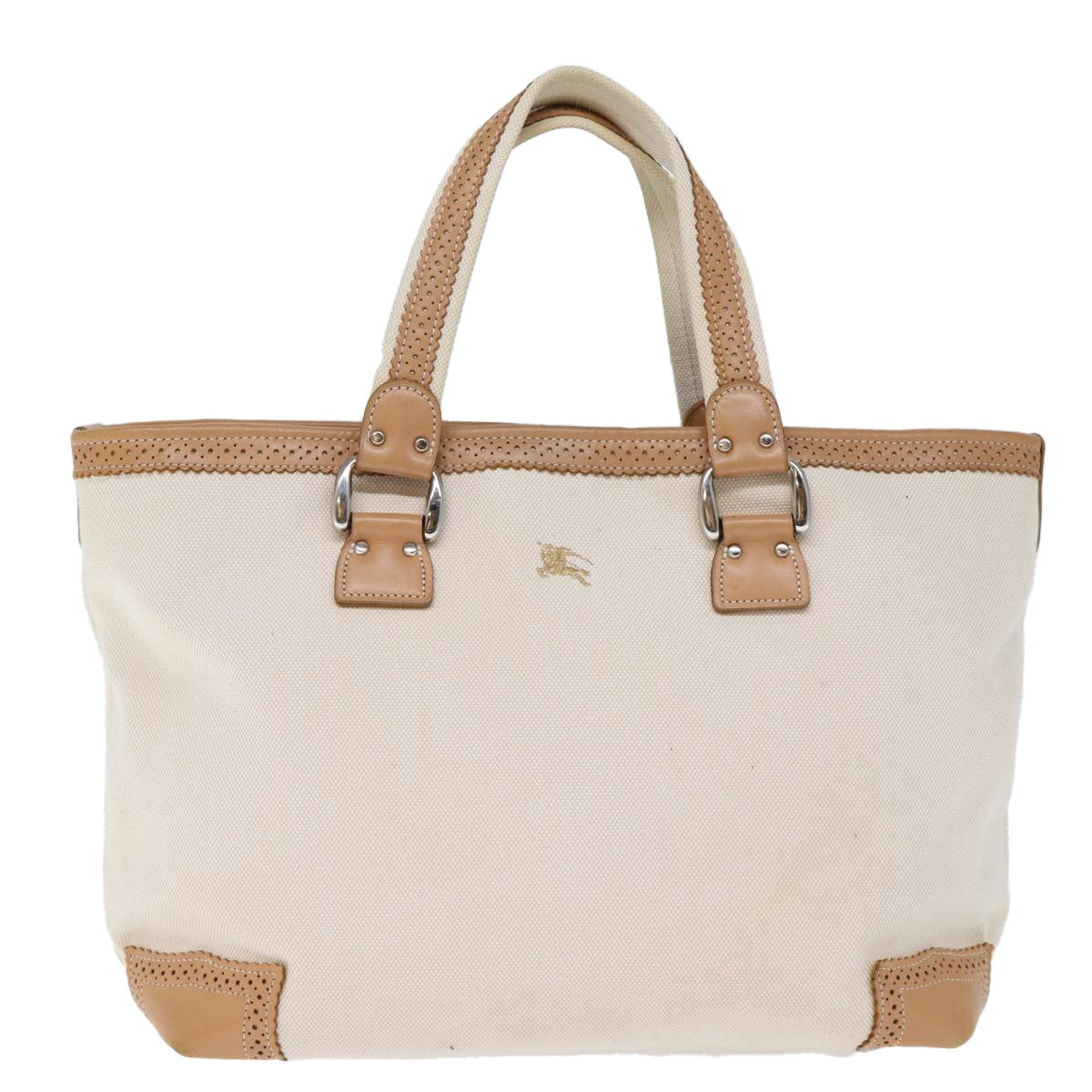 Burberry Blue Label Canvas Beige Canvas Tote Bag Bag (Pre-Owned)