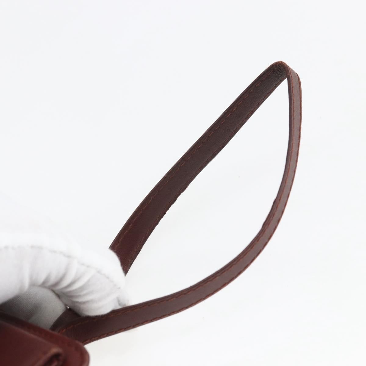 Cartier Must De Cartier Clutch Leather Burgundy Leather Clutche & Pouche Bag (Pre-Owned)