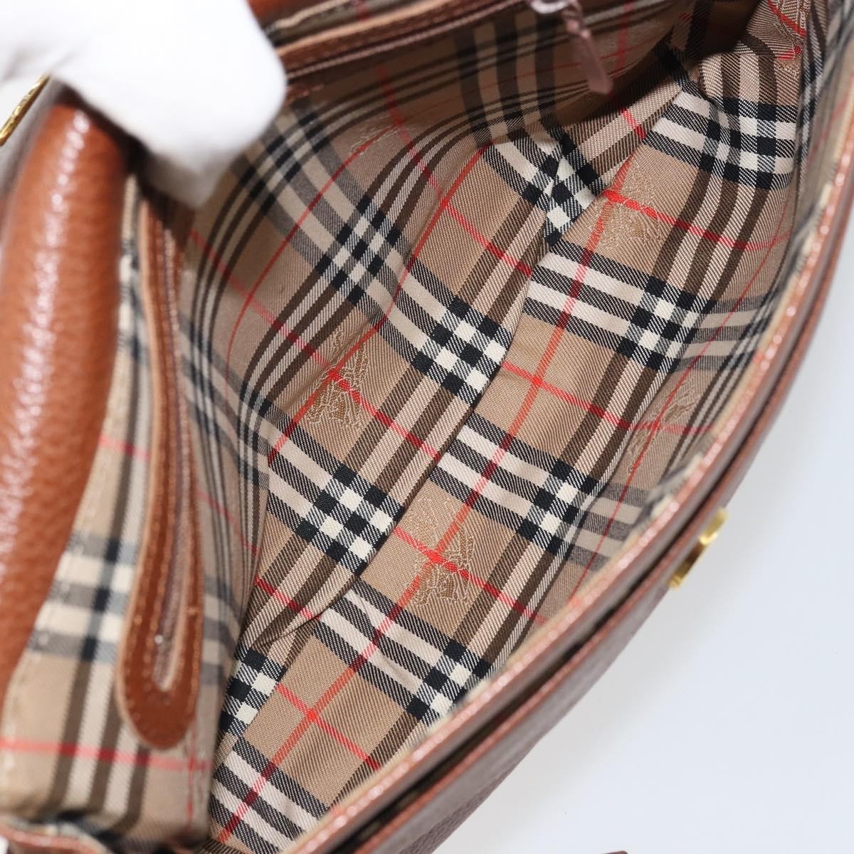 Burberry Vintage Leather Brown Leather Shoulder Bag Bag (Pre-Owned)