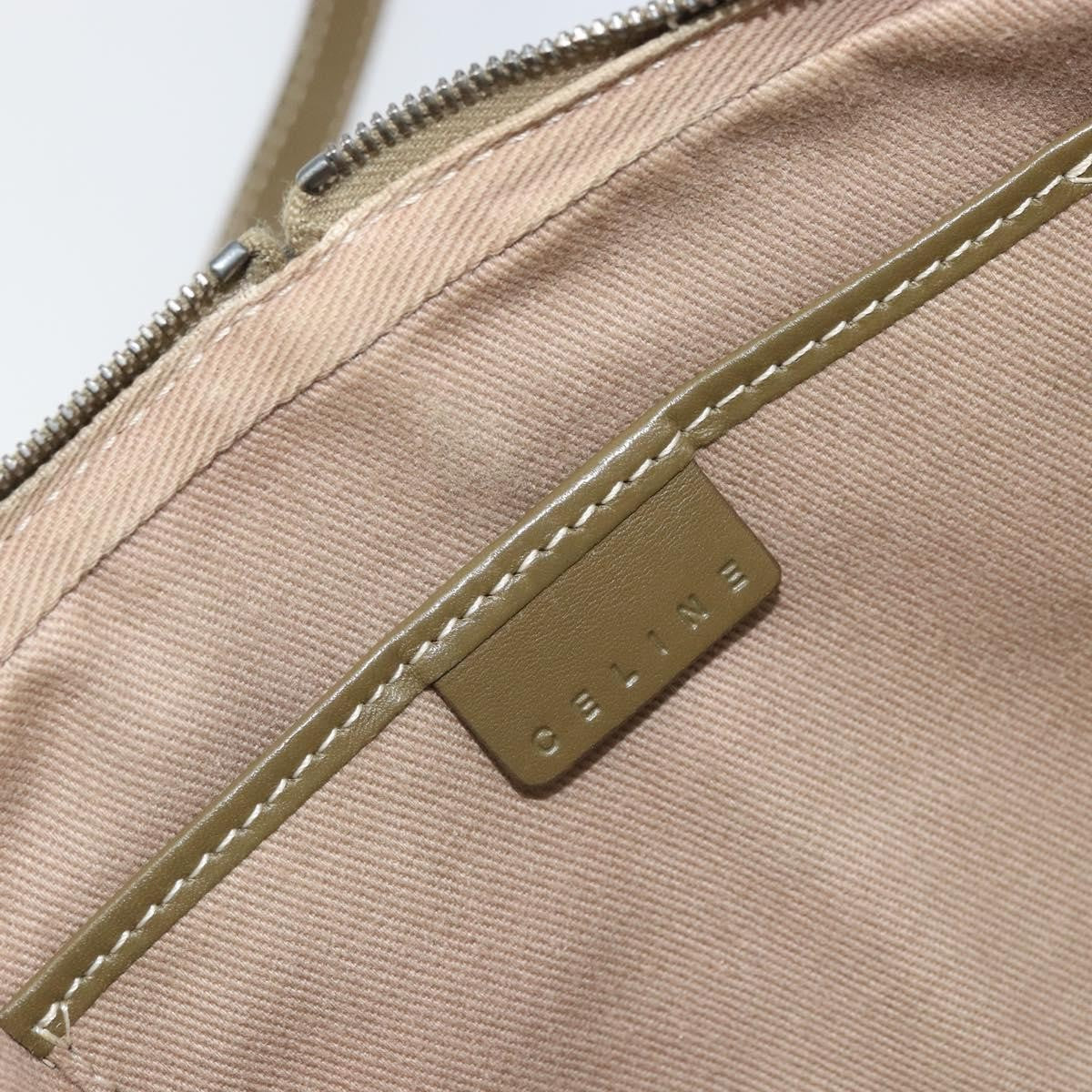 Celine C Macadam Shoulder Canvas Khaki Canvas Shoulder Bag Bag (Pre-Owned)