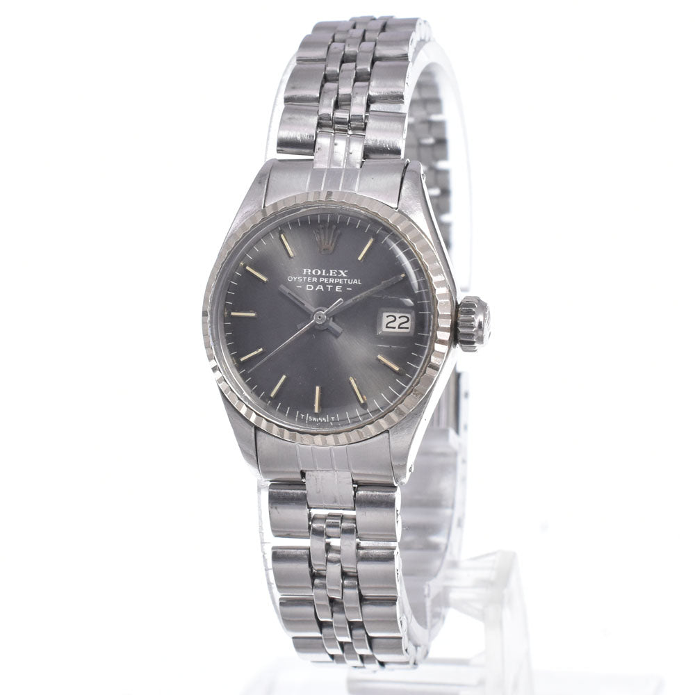 Rolex Oyster Perpetual Date Automatic Stainless Steel And White Gold Watch (Pre-Owned)